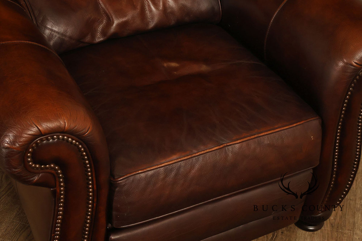 Traditional Brown Reclining Club Chair