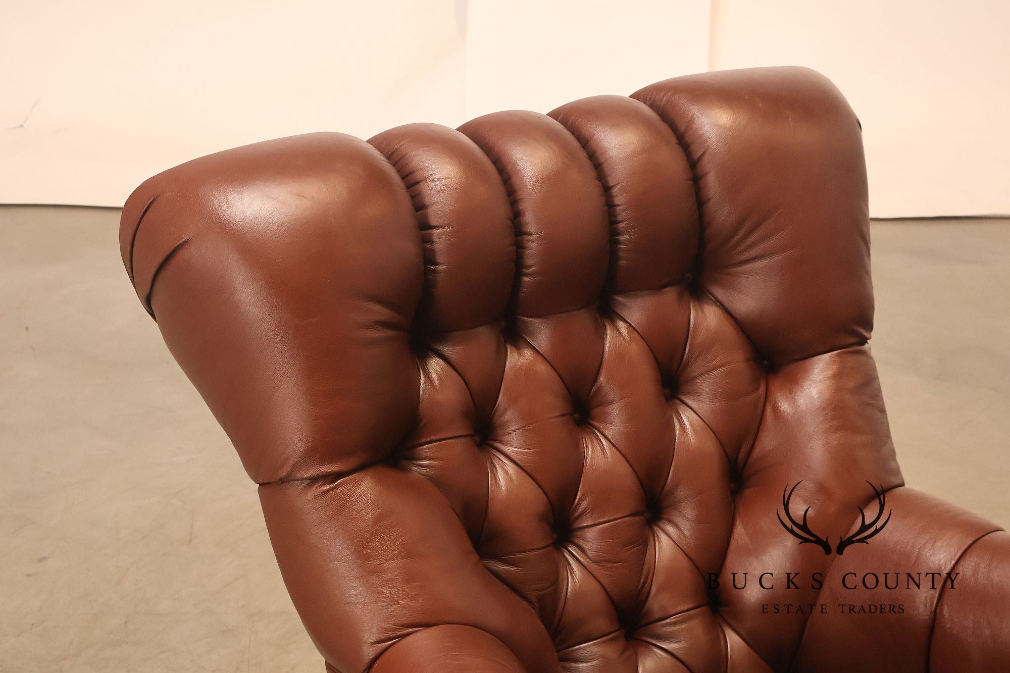 Stickley Tufted Leather 'Leopold' Armchair
