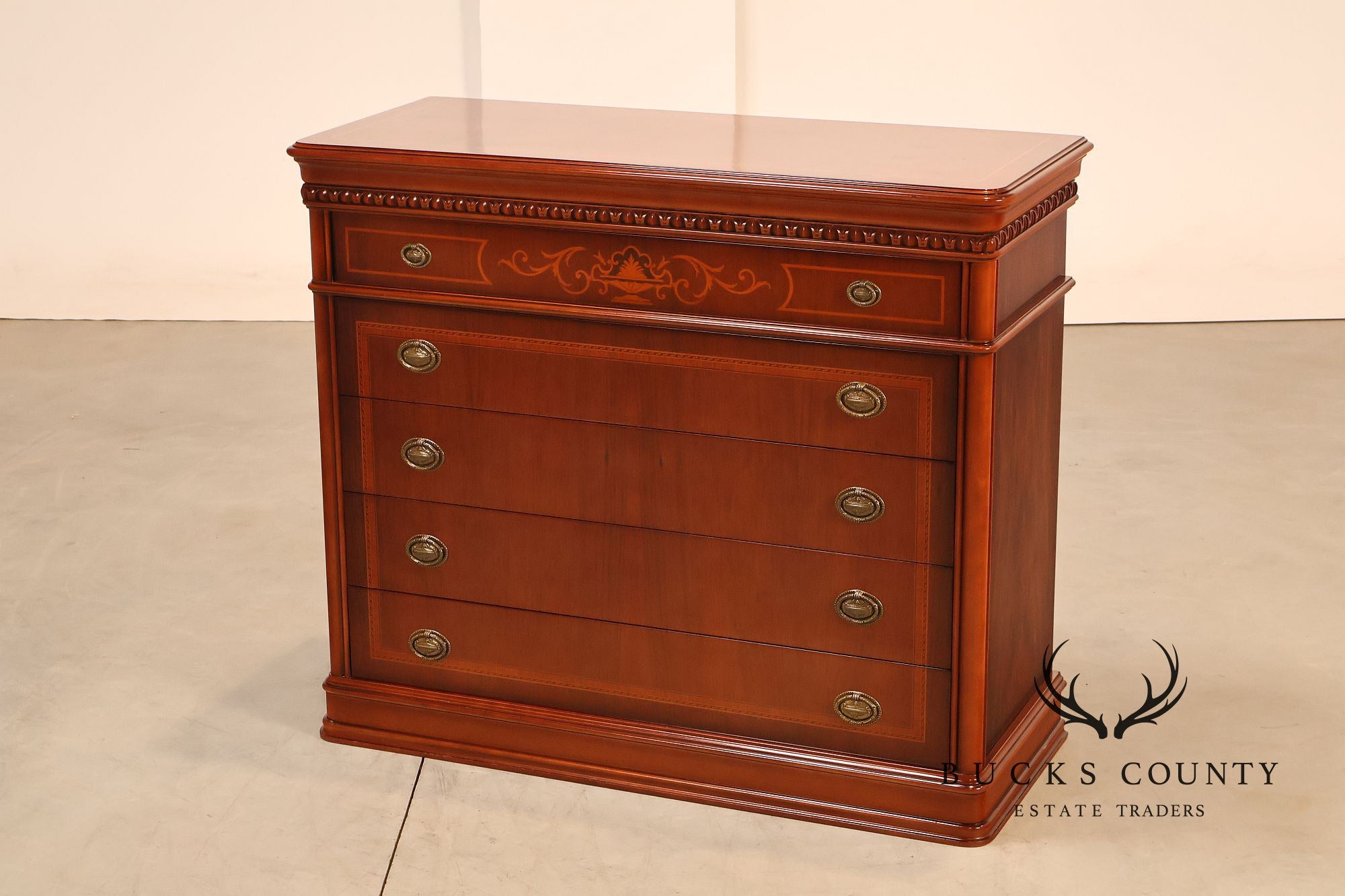 Edwardian Style Inlaid Mahogany Chest of Drawers