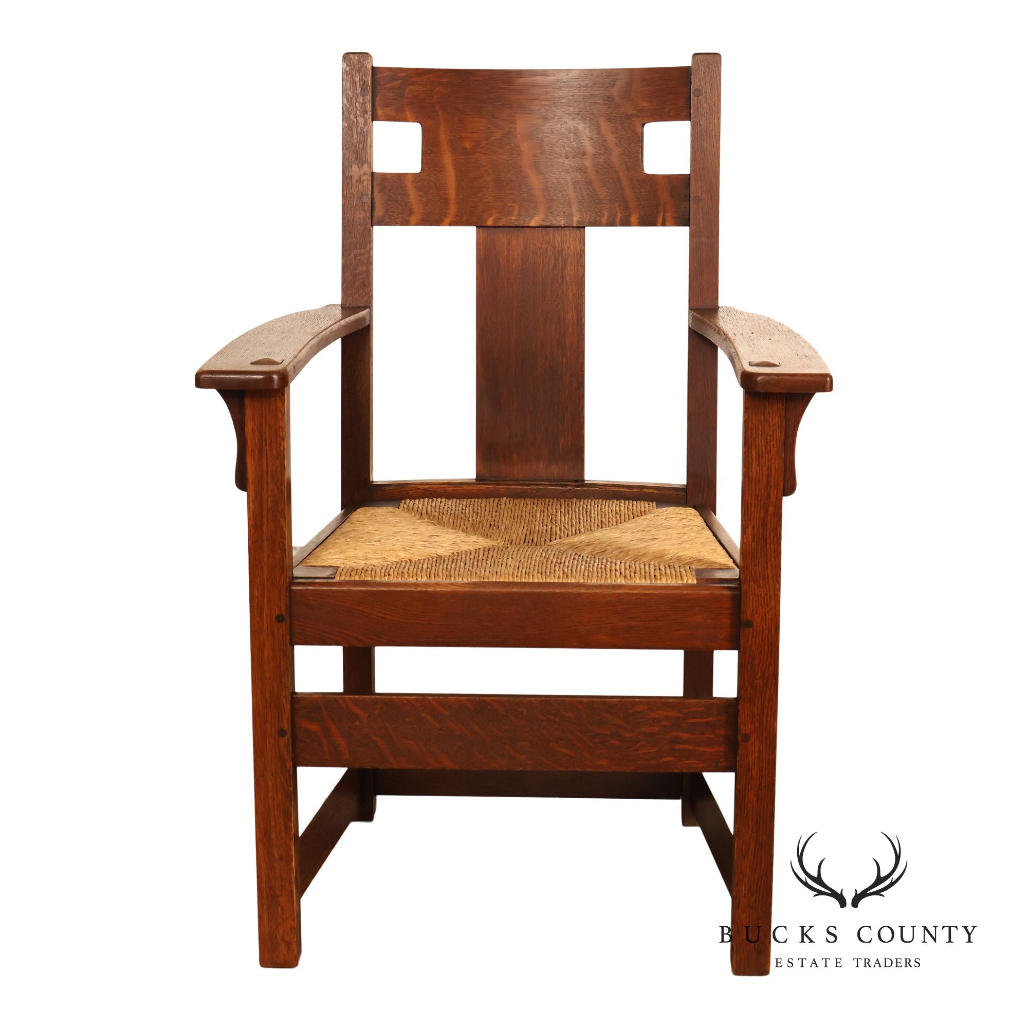 Limbert Antique Mission Oak Arts & Crafts Armchair