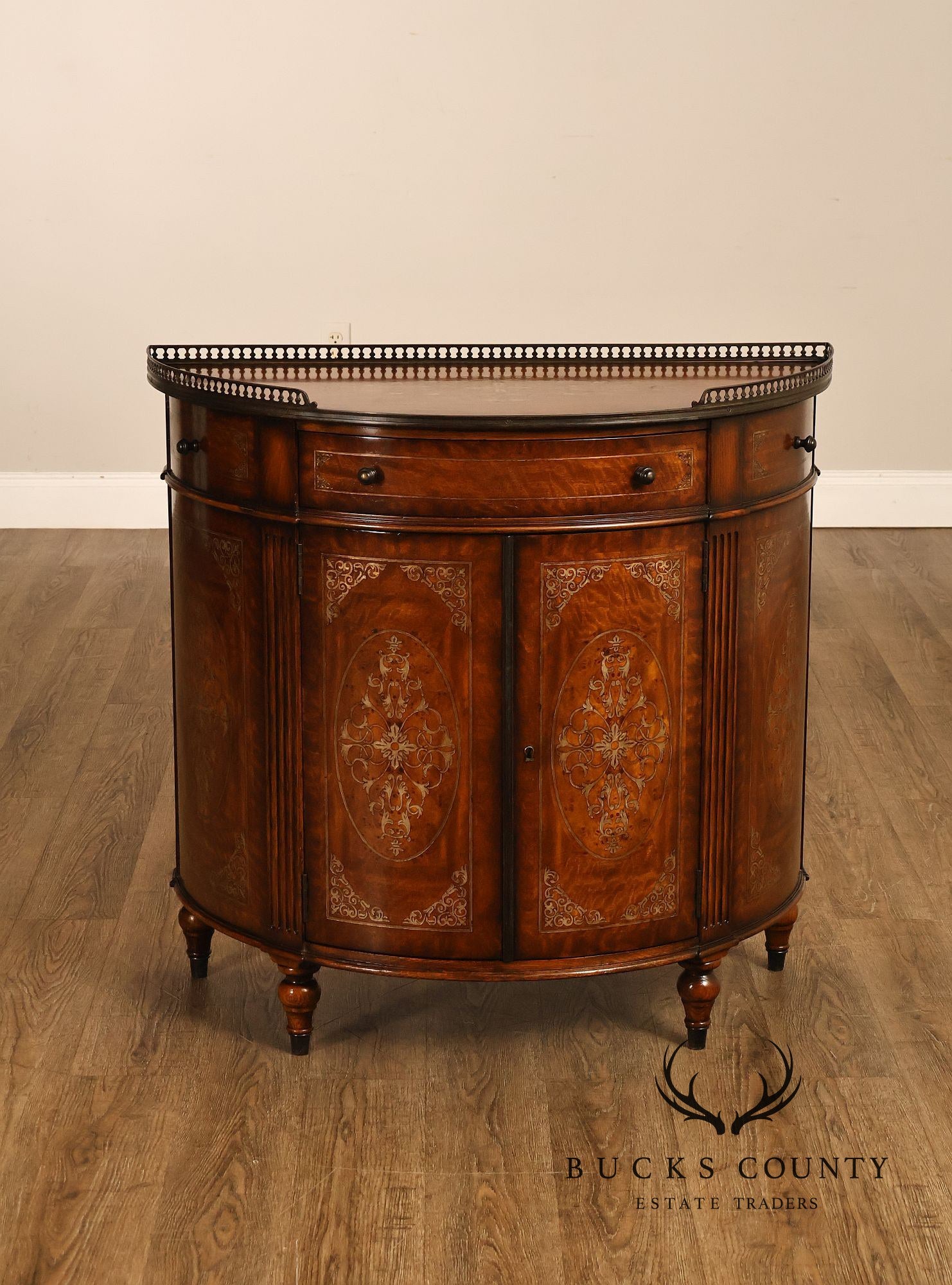 Theodore Alexander Demilune Console Cabinet
