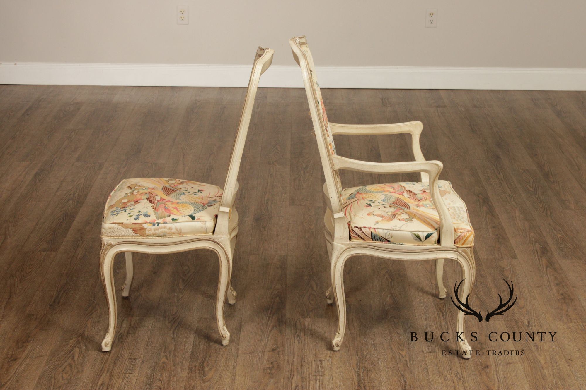 Henredon French Louis XV Style Vintage Set of Six Cane Back Dining Chairs