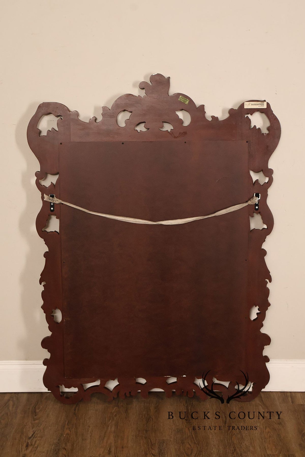 Large Hand Carved Baroque Style Wood Wall Mirror