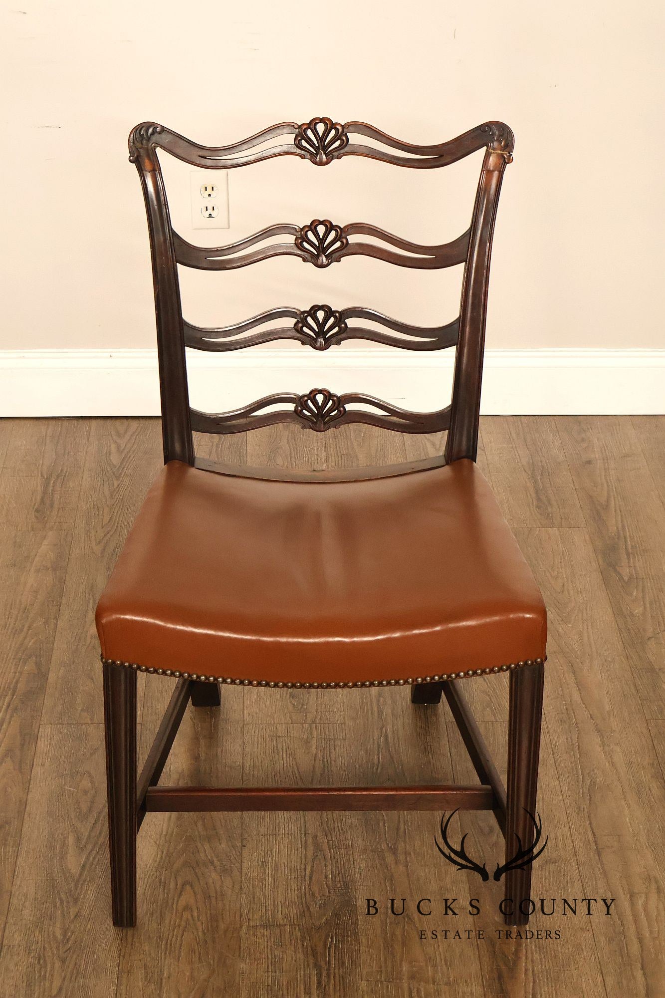 Scottish Chippendale Style Set Of Twelve Ribbon Back Mahogany Dining Chairs