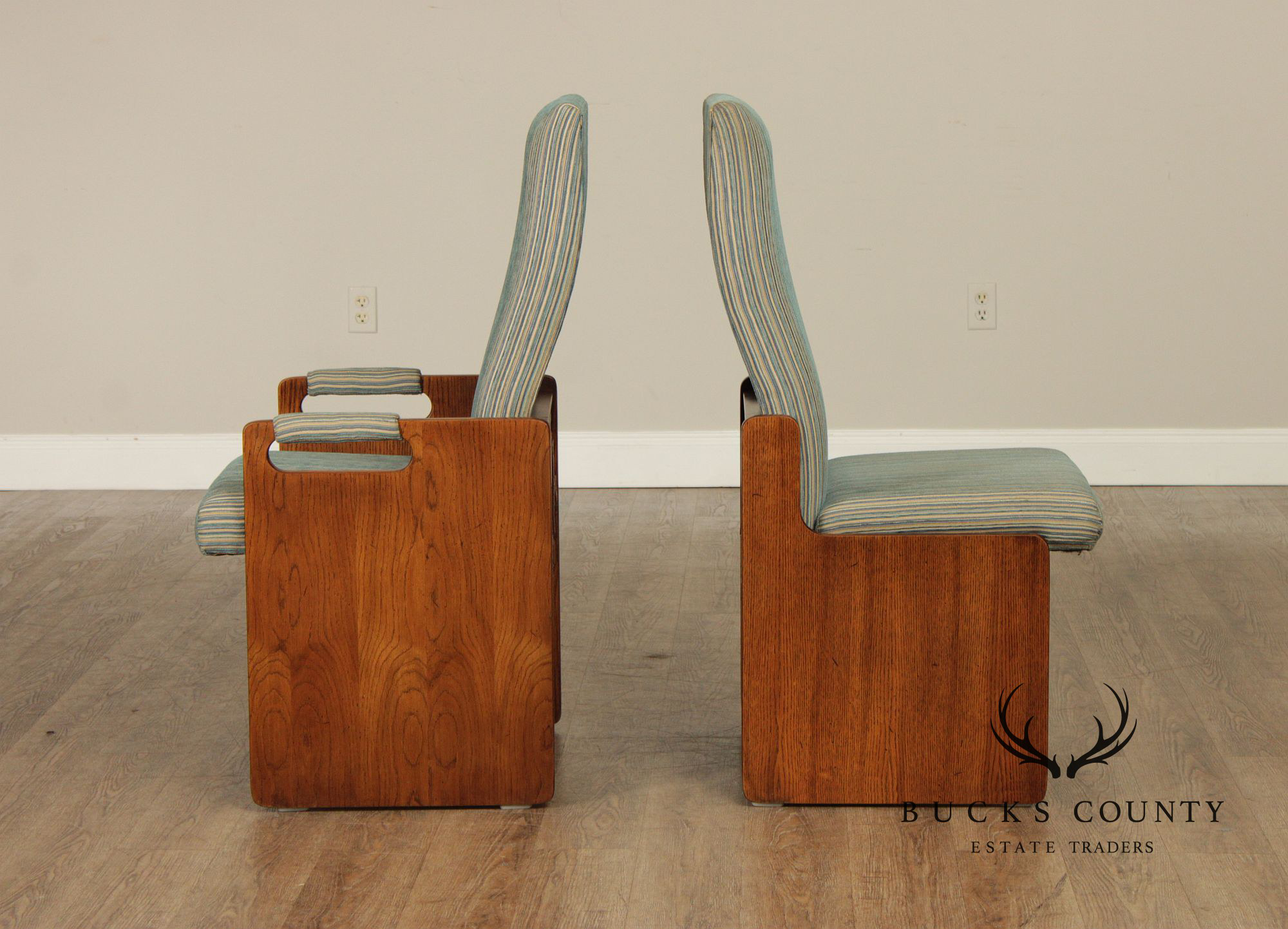 Lane Pueblo Mid Century Modern Brutalist Set Of 6 Dining Chairs