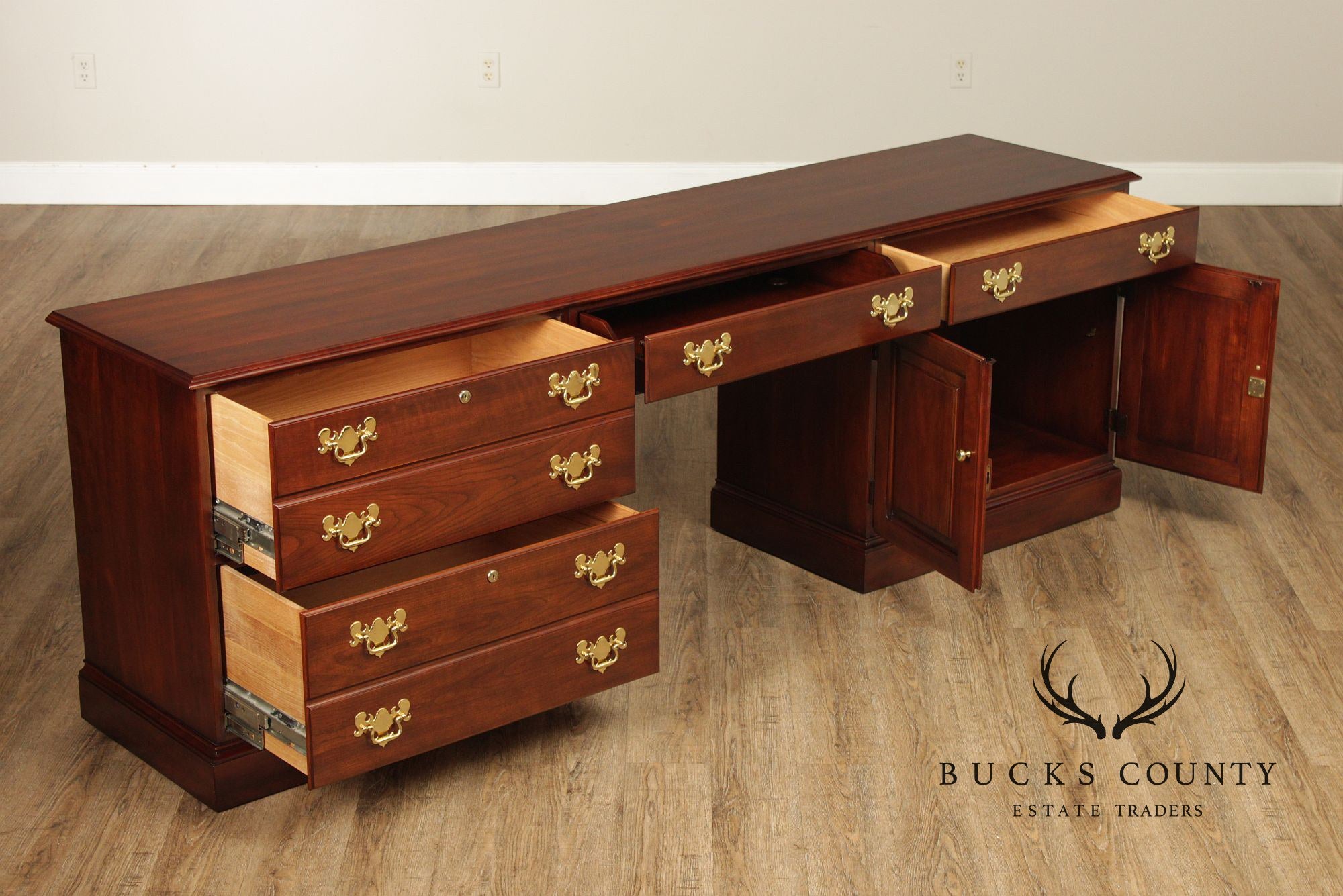 Statton Solid Cherry Executive Desk Credenza
