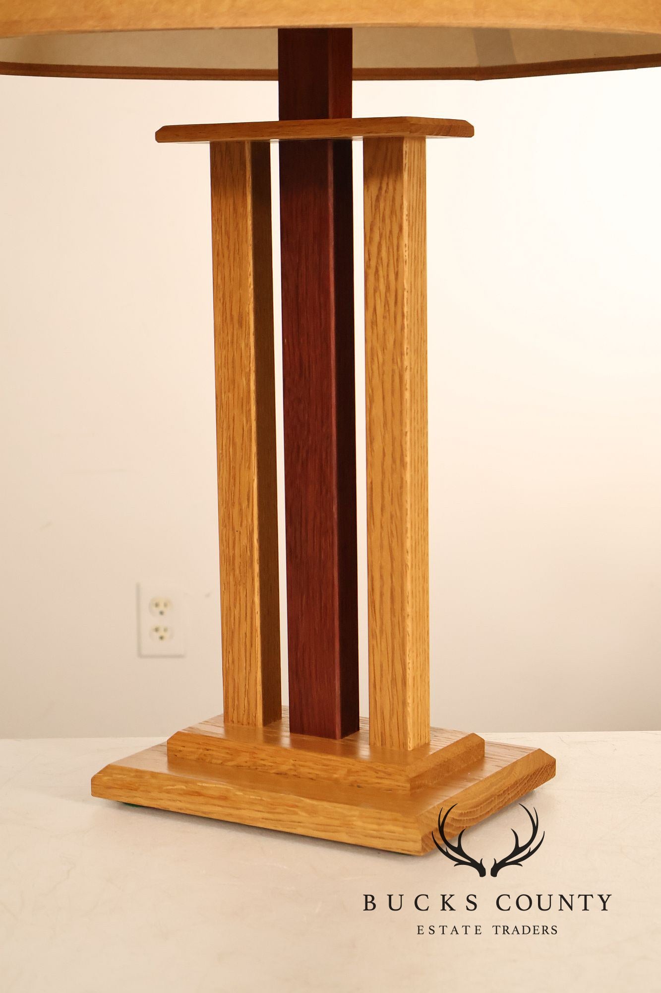VNC Designs Mission Style Oak Table Lamp