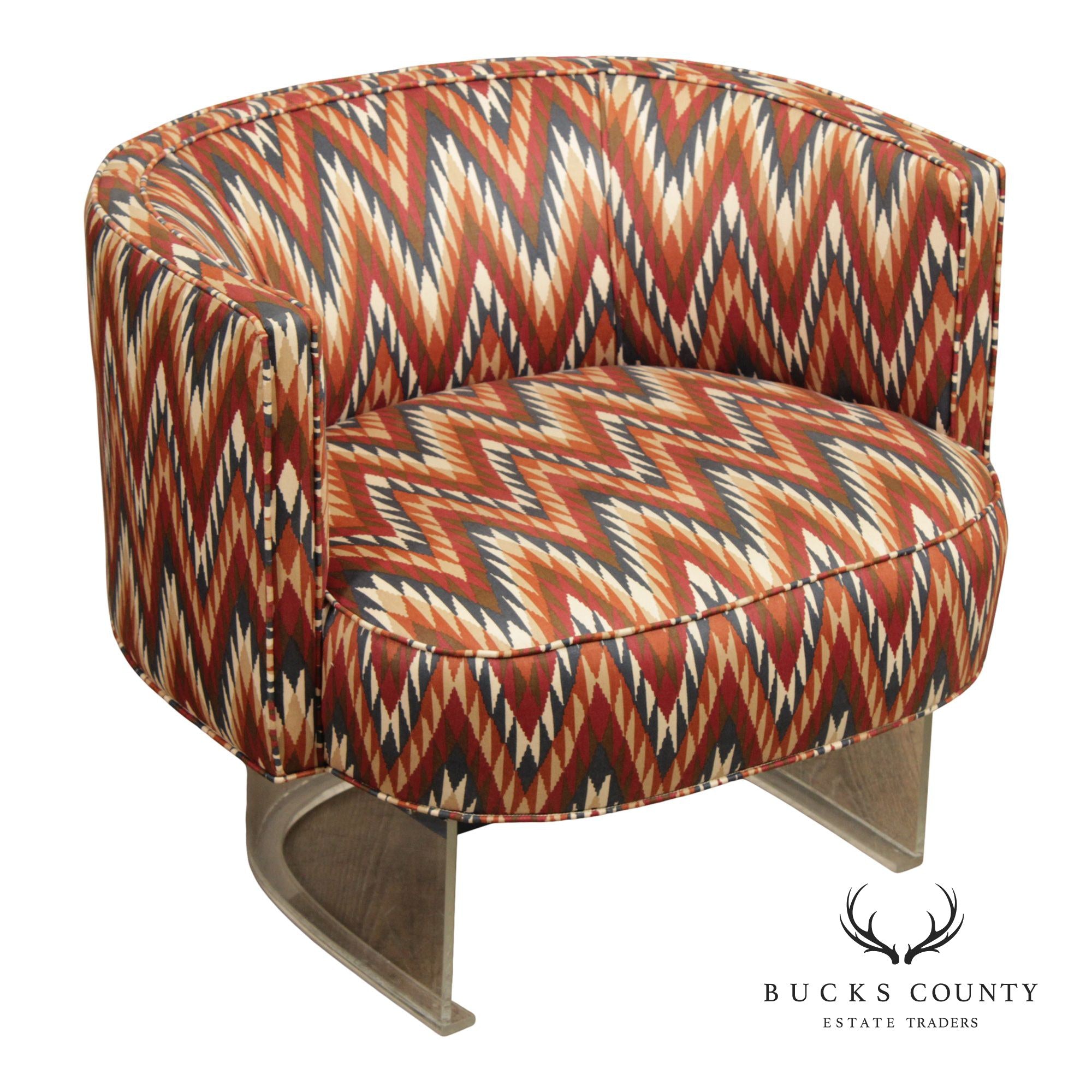 Mid Century Modern Barrel Back Lounge Chair