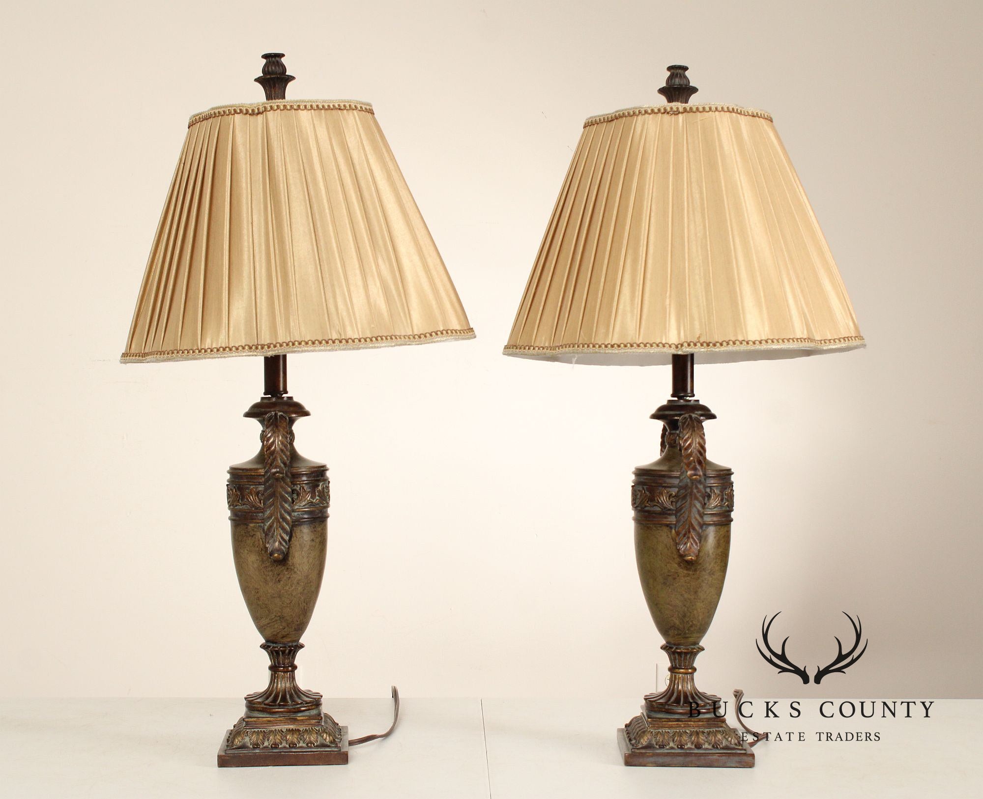 Neoclassical Style Pair of Urn Form Table Lamps