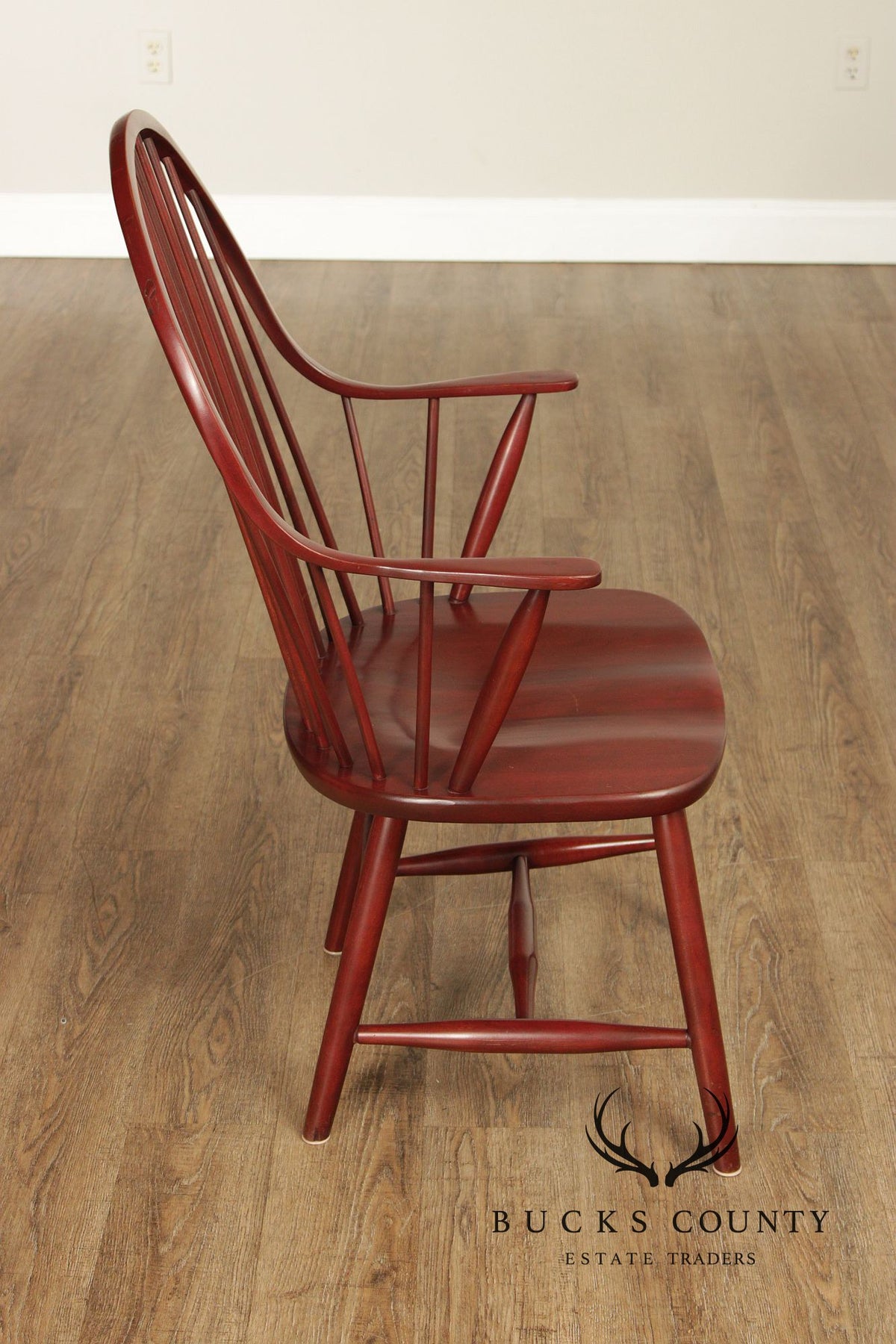 American Windsor Style Set Of 6 Spindle Back Dining Chairs