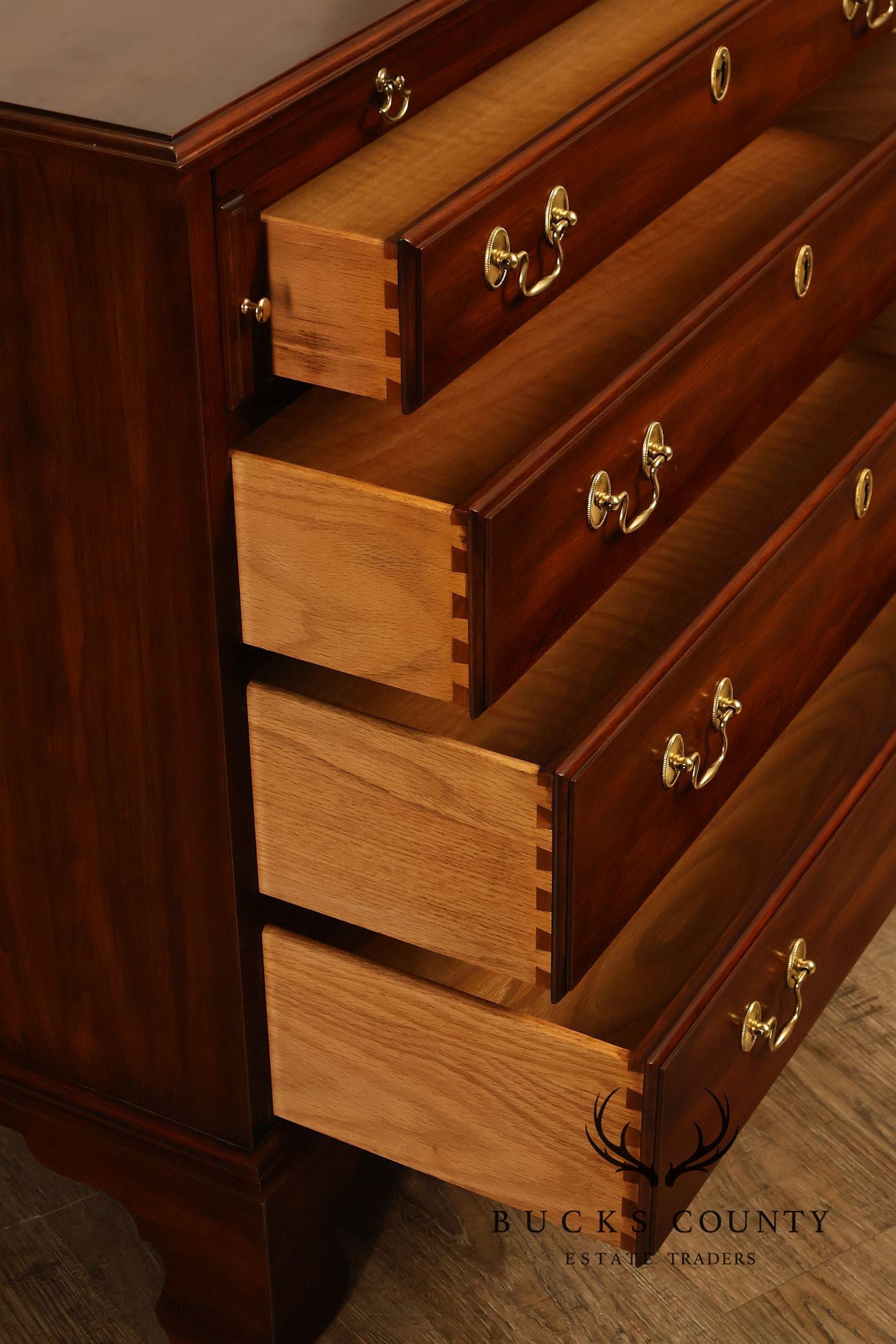 Henkel Harris Chippendale Style Cherry Bachelor's Chest