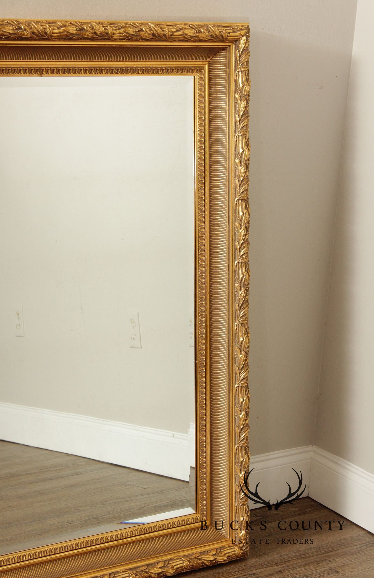 LaBarge Large Gold Frame Wall Mirror