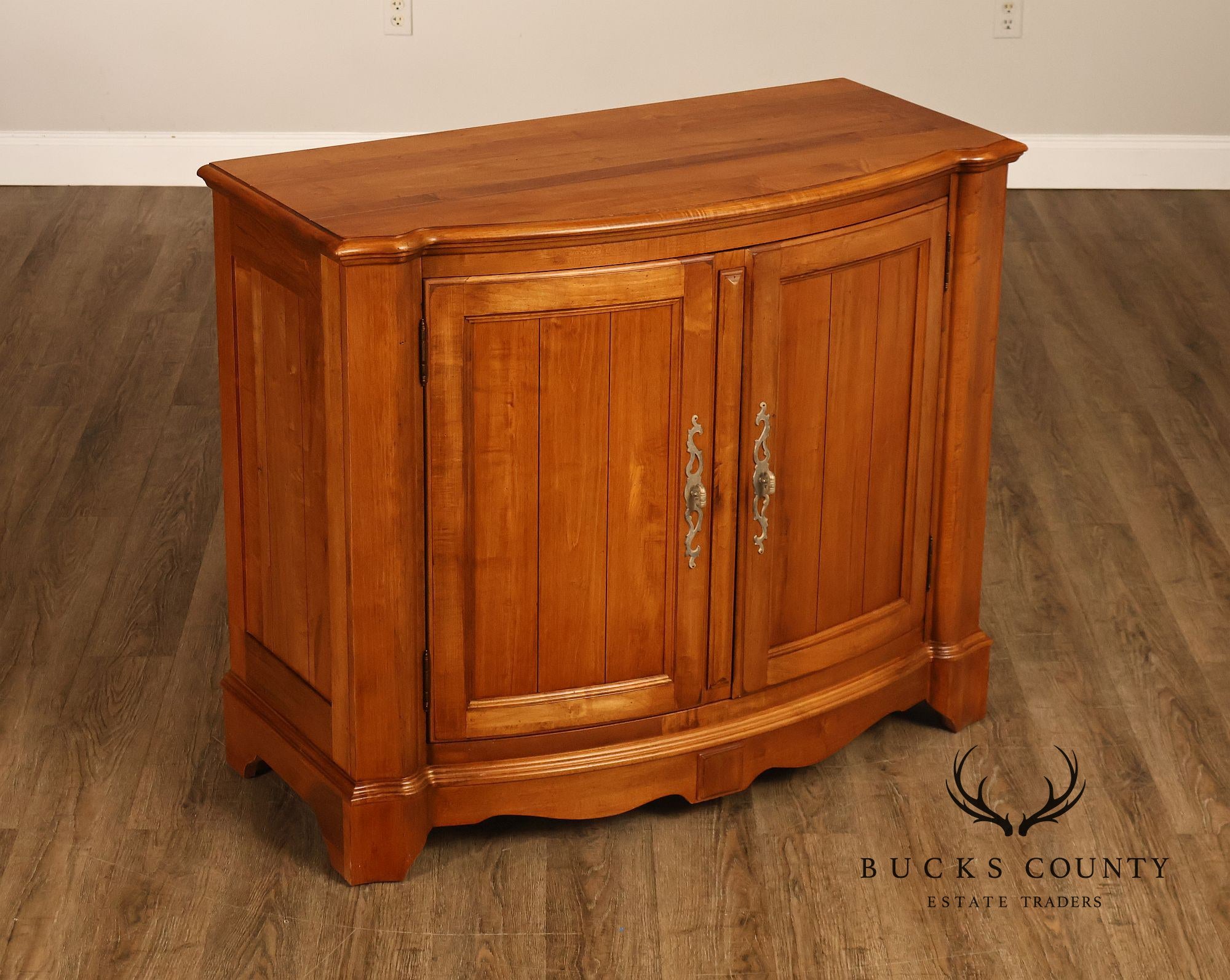 Ethan Allen French Country Style 'Legacy' Maple Bowfront Server