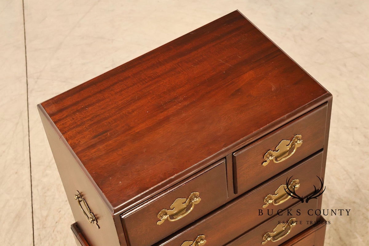 Madison Square Chippendale Style Mahogany Silver Chest On Stand