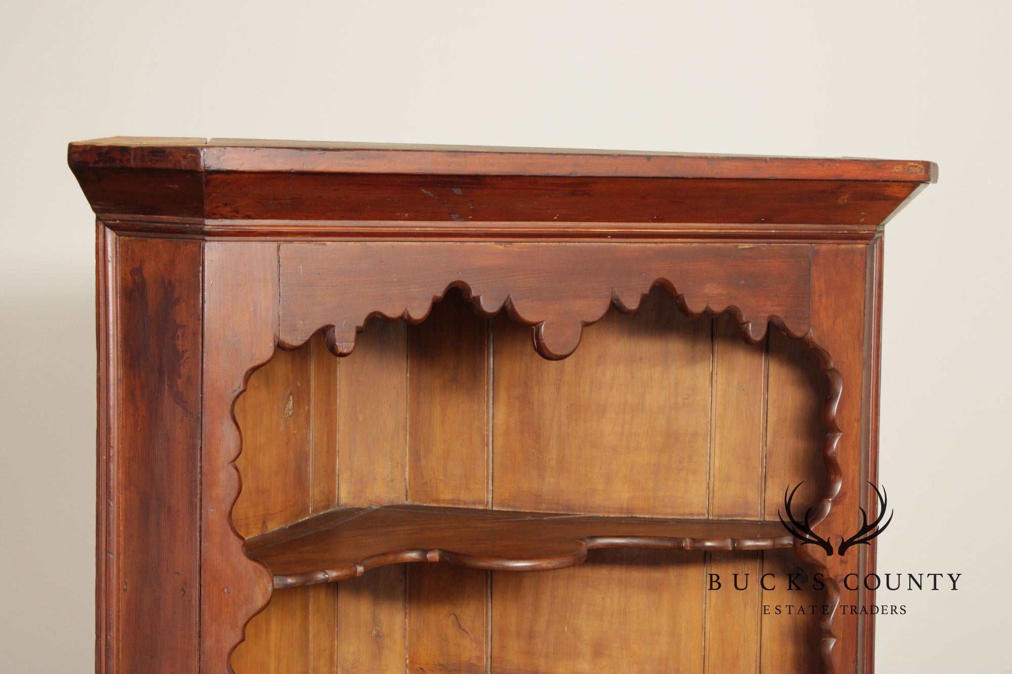 Antique 19th Century American Poplar Corned Cabinet