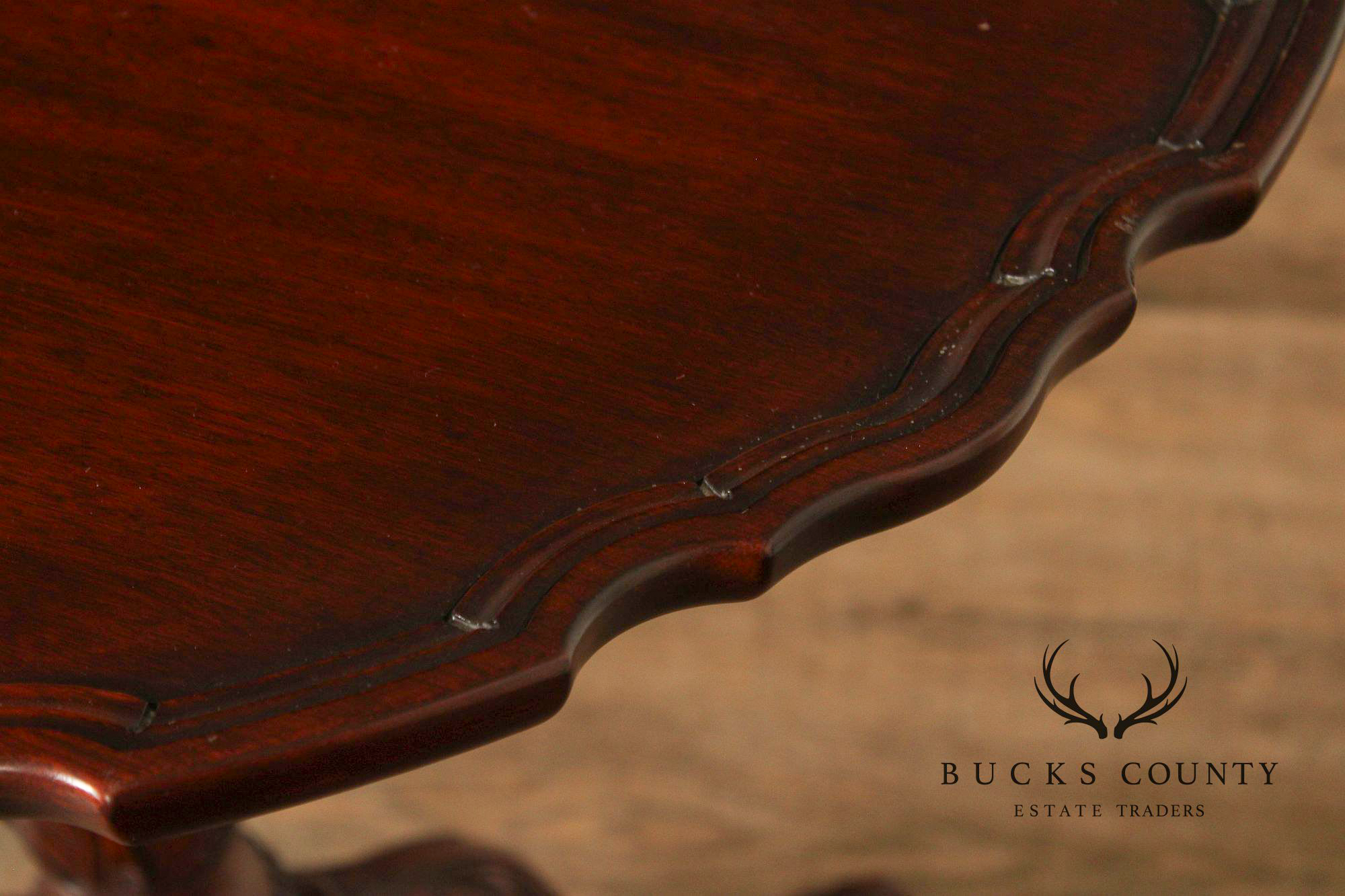 Henkel Harris Chippendale Style Mahogany Tilt Top Tea Table
