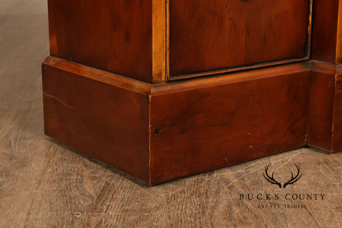 Narrow English Georgian Style Eight-Drawer Buffet Sideboard Credenza