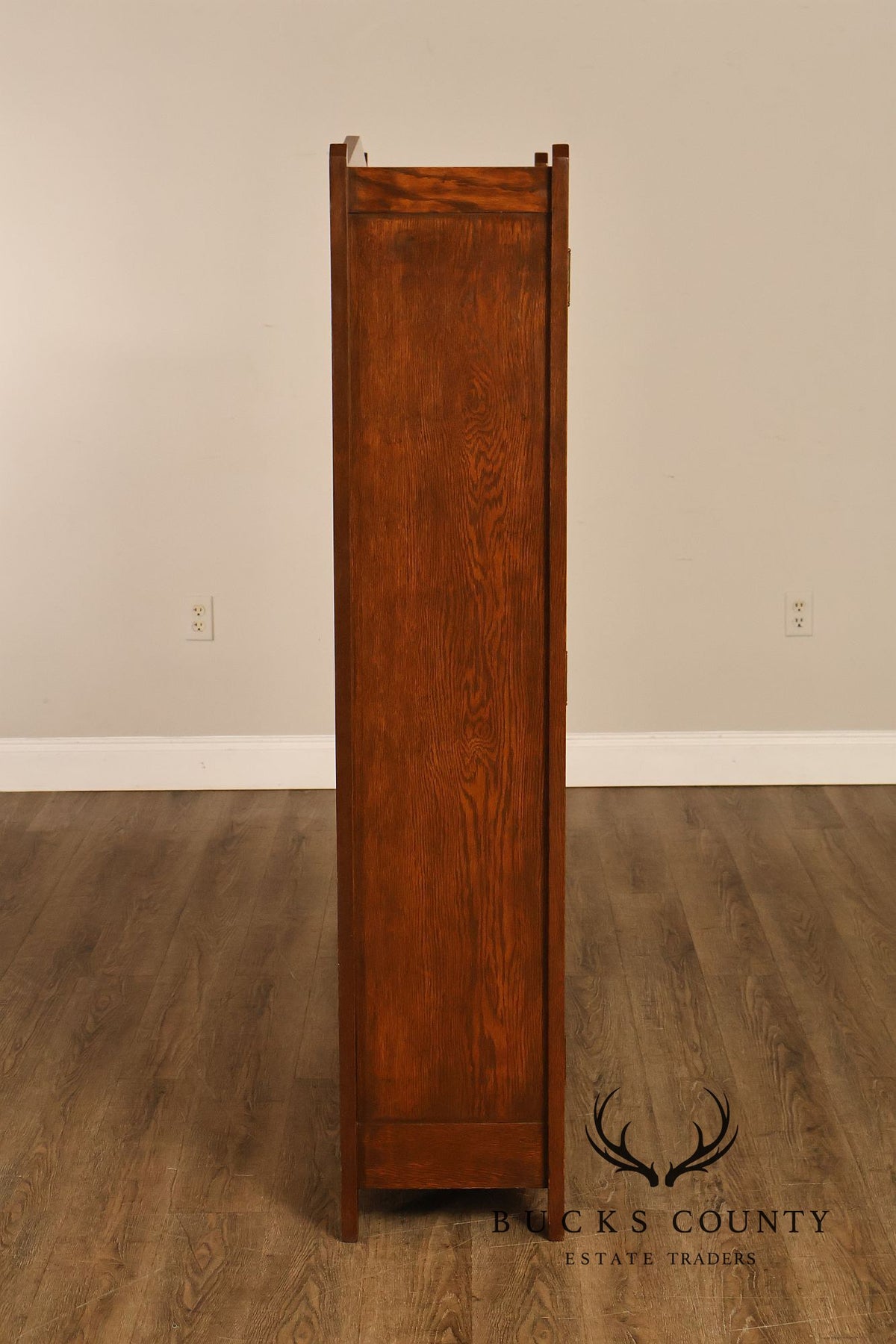 Antique Grand Rapids Mission Oak Gun Cabinet