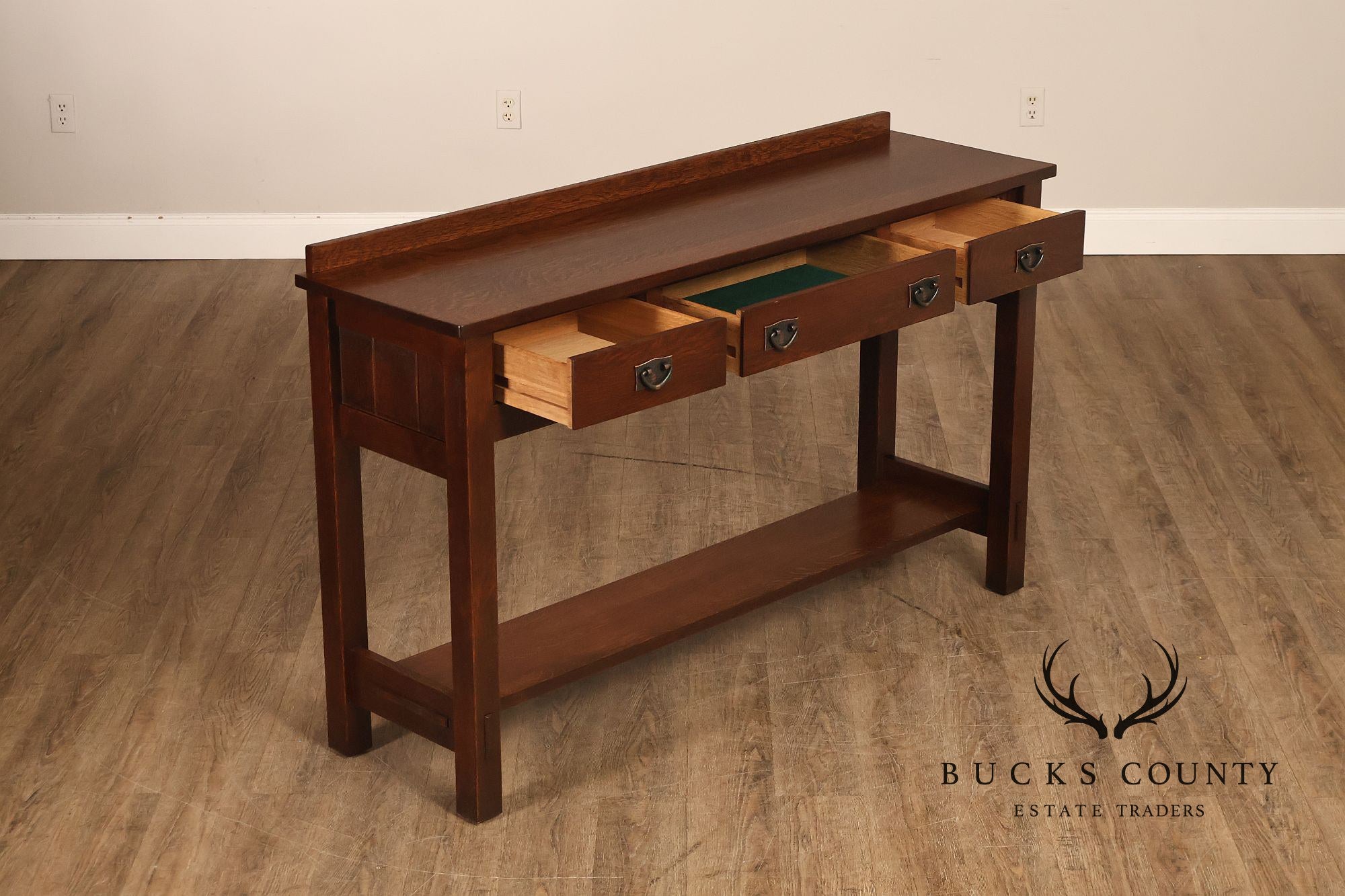 Stickley Mission Collection Oak Console Table Server