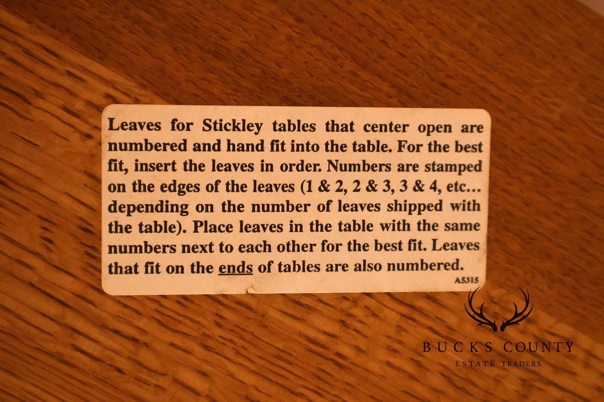 Stickley Mission Collection Oak Double Pedestal Dining Table