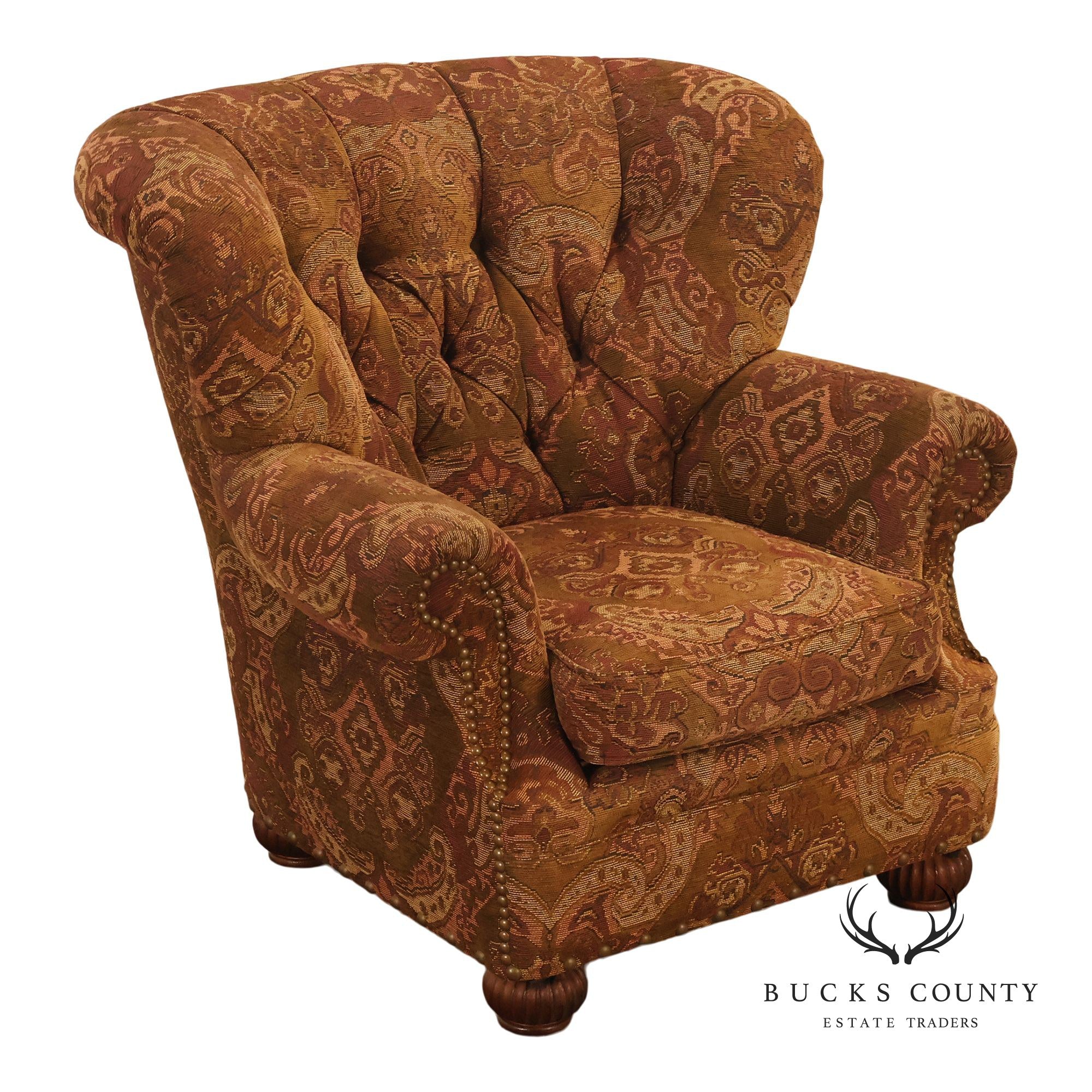 Lillian August Collection Oversized Paisley Upholstered Armchair