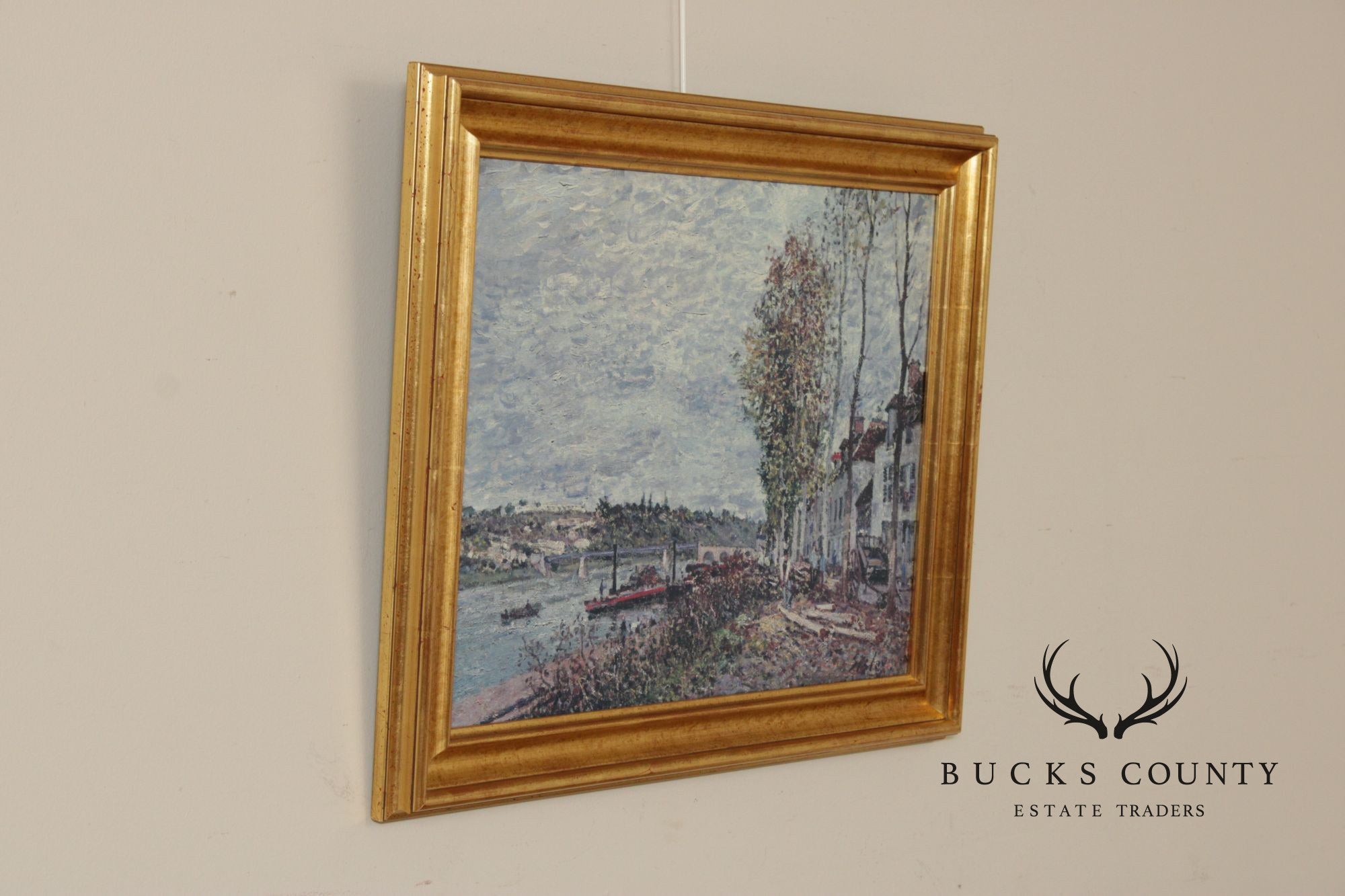 Alfred Sisley Impressionist Print, 'Overcast Day at Saint-Mammès'