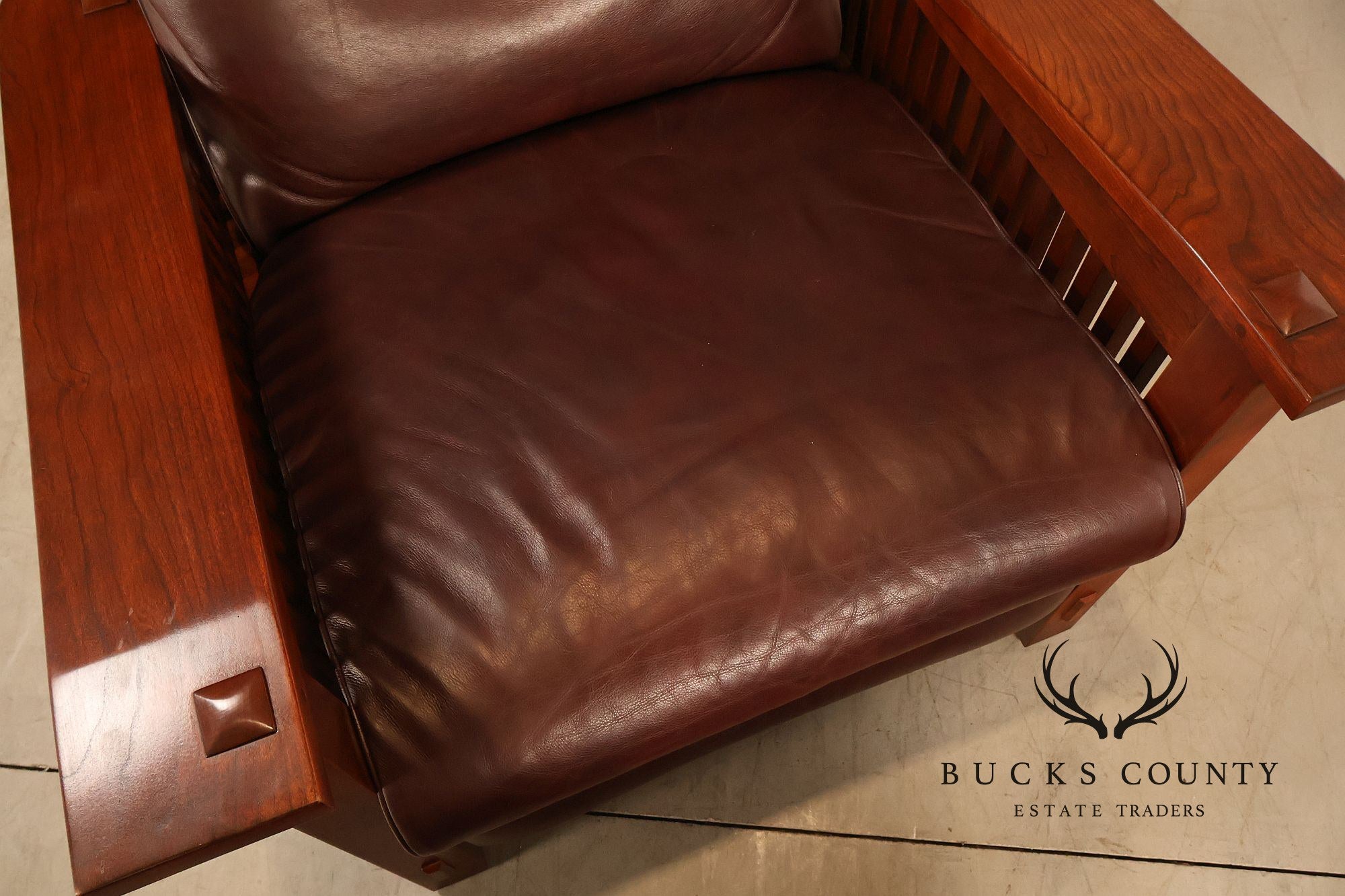 Stickley Mission Collection Cherry Spindle Morris Recliner