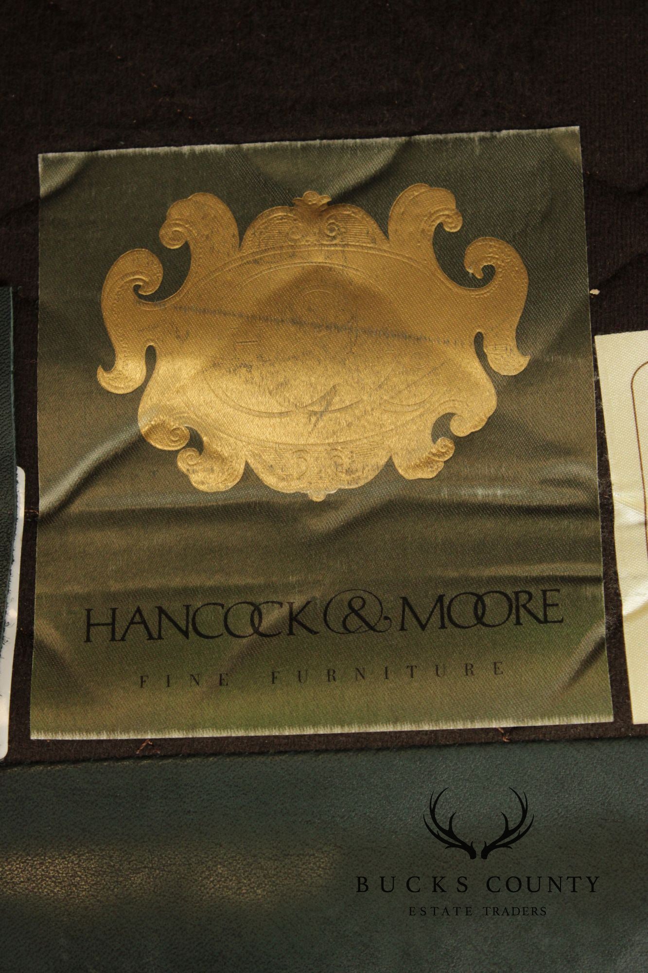 Hancock and Moore Leather Recliner Lounge Chair and Ottoman