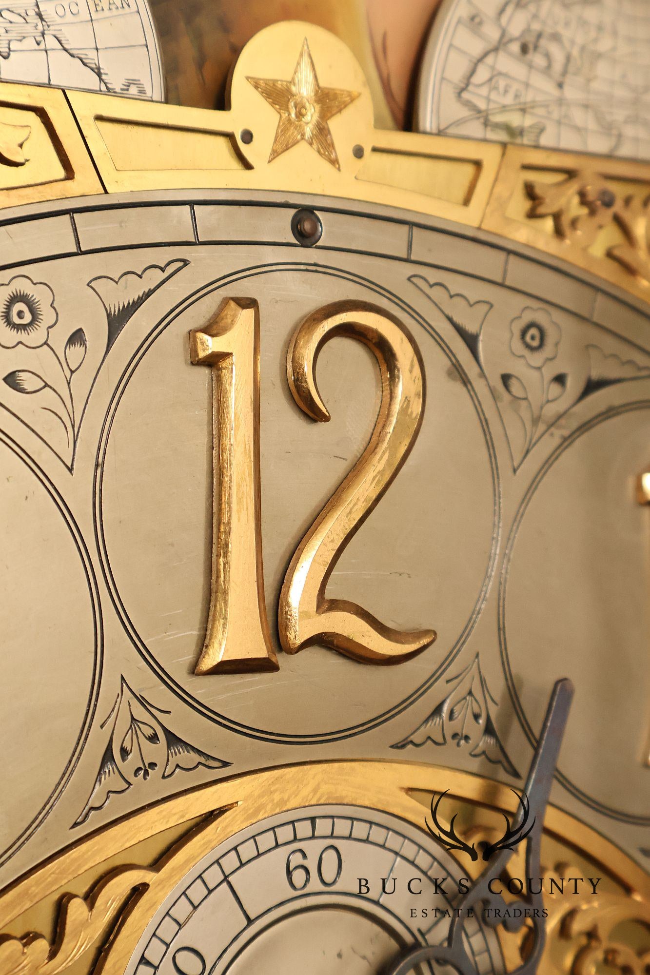 Baily Banks and Biddle  Antique Mahogany 9 Tube Grandfather Clock