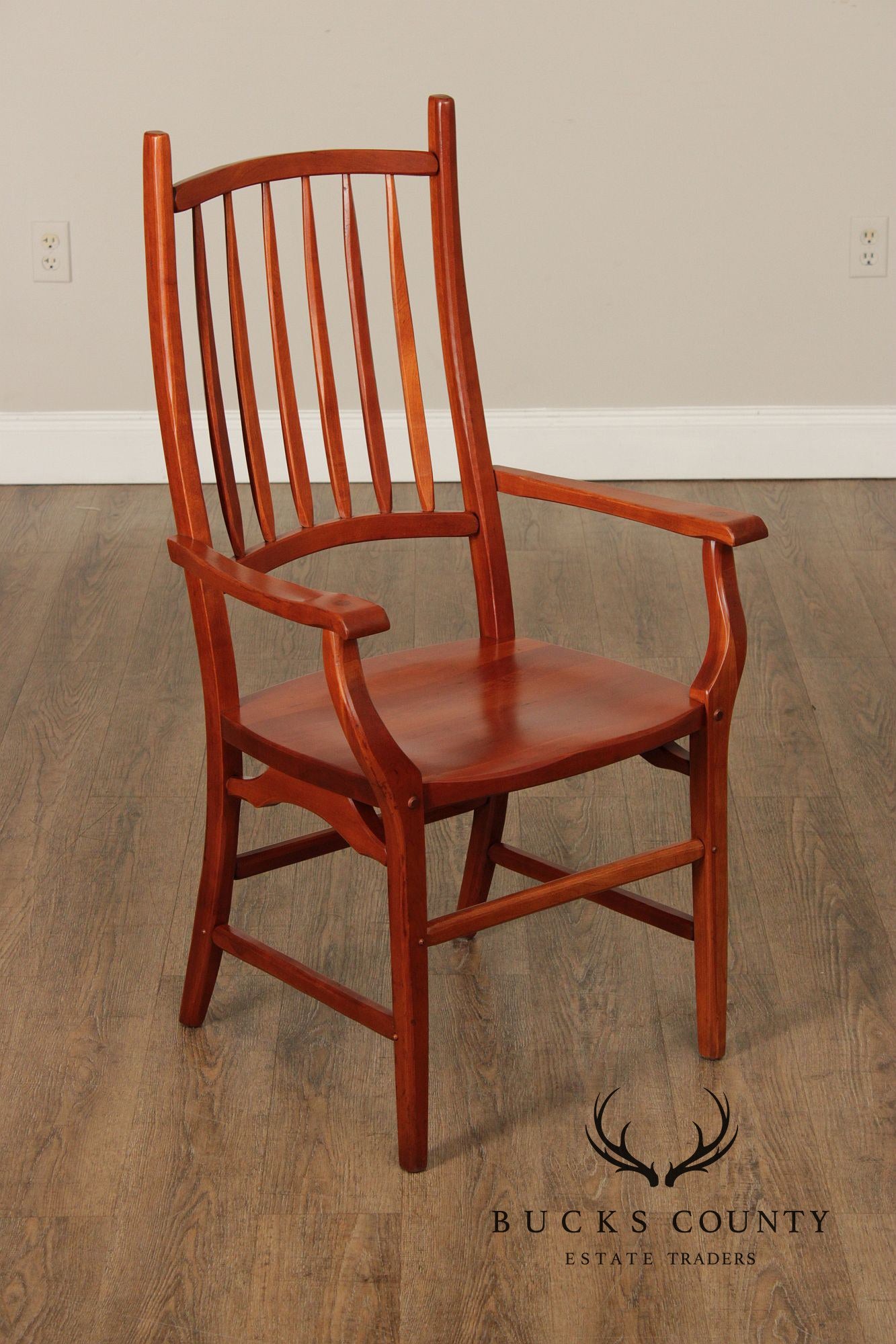 Hunt Country Furniture Set of Eight Solid Cherry 'Squire' Dining Chairs