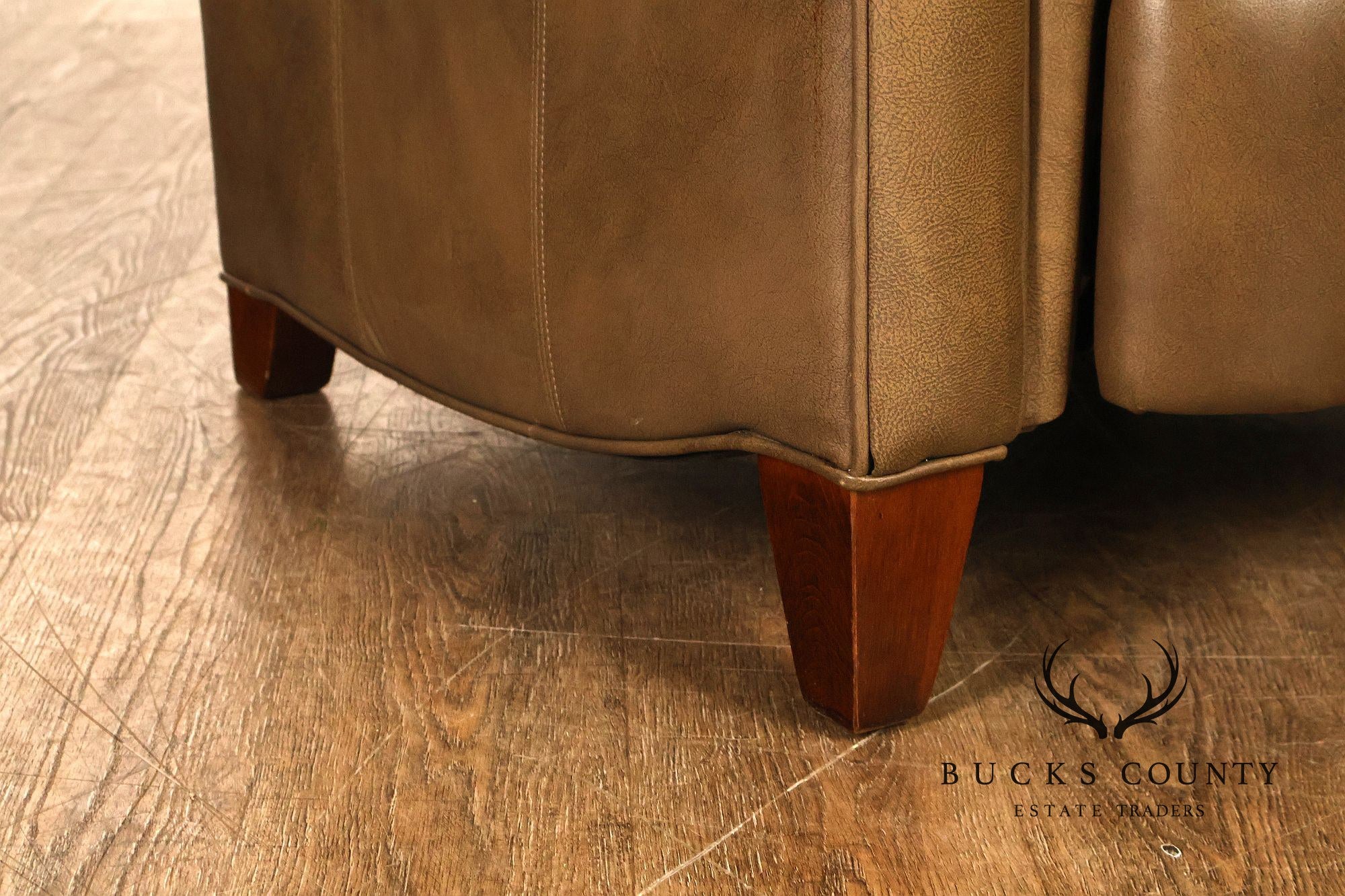 Ethan Allen Contemporary Leather Recliner Armchair