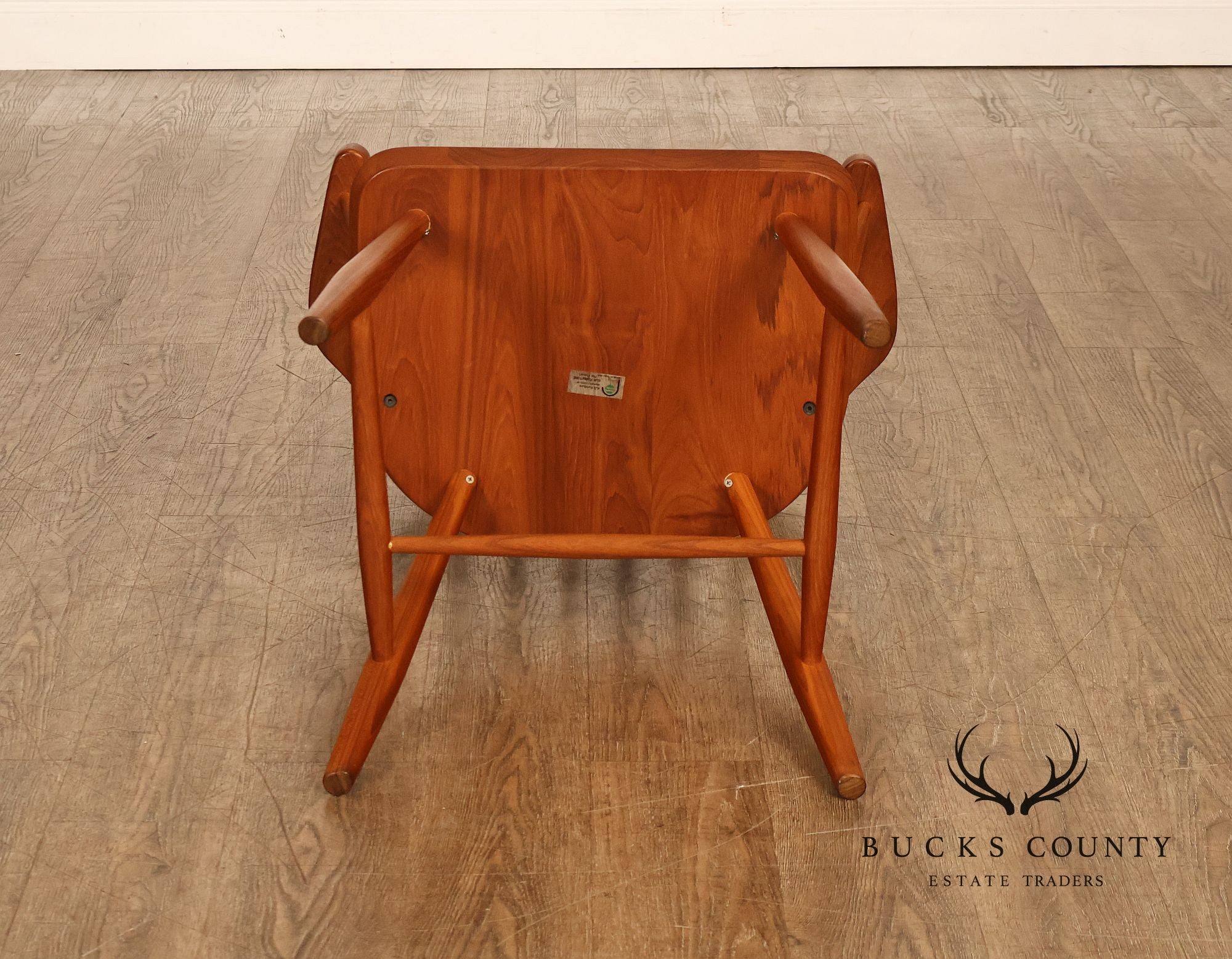 KD Sun Furniture Vintage Danish Modern Style Set of Six Teak Windsor Dining Chairs