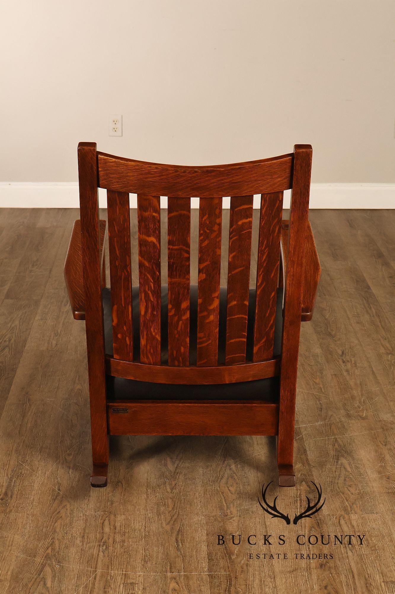 Antique L & J.G. Stickley Mission Oak Rocking Chair