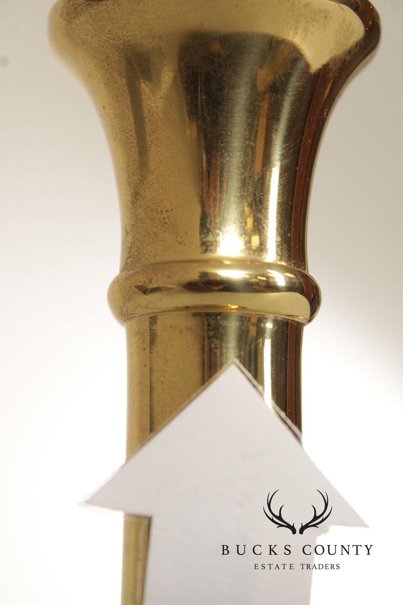 Kaiser Kuhn Lighting  Vintage Pair of Brass Candlestick Table Lamps