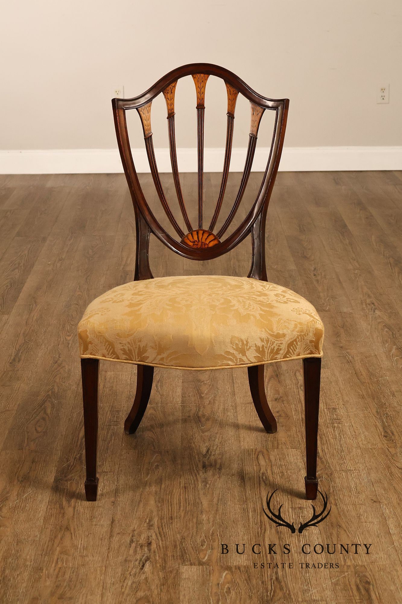 Antique Hepplewhite Style Set Of 8 Mahogany Dining Chairs
