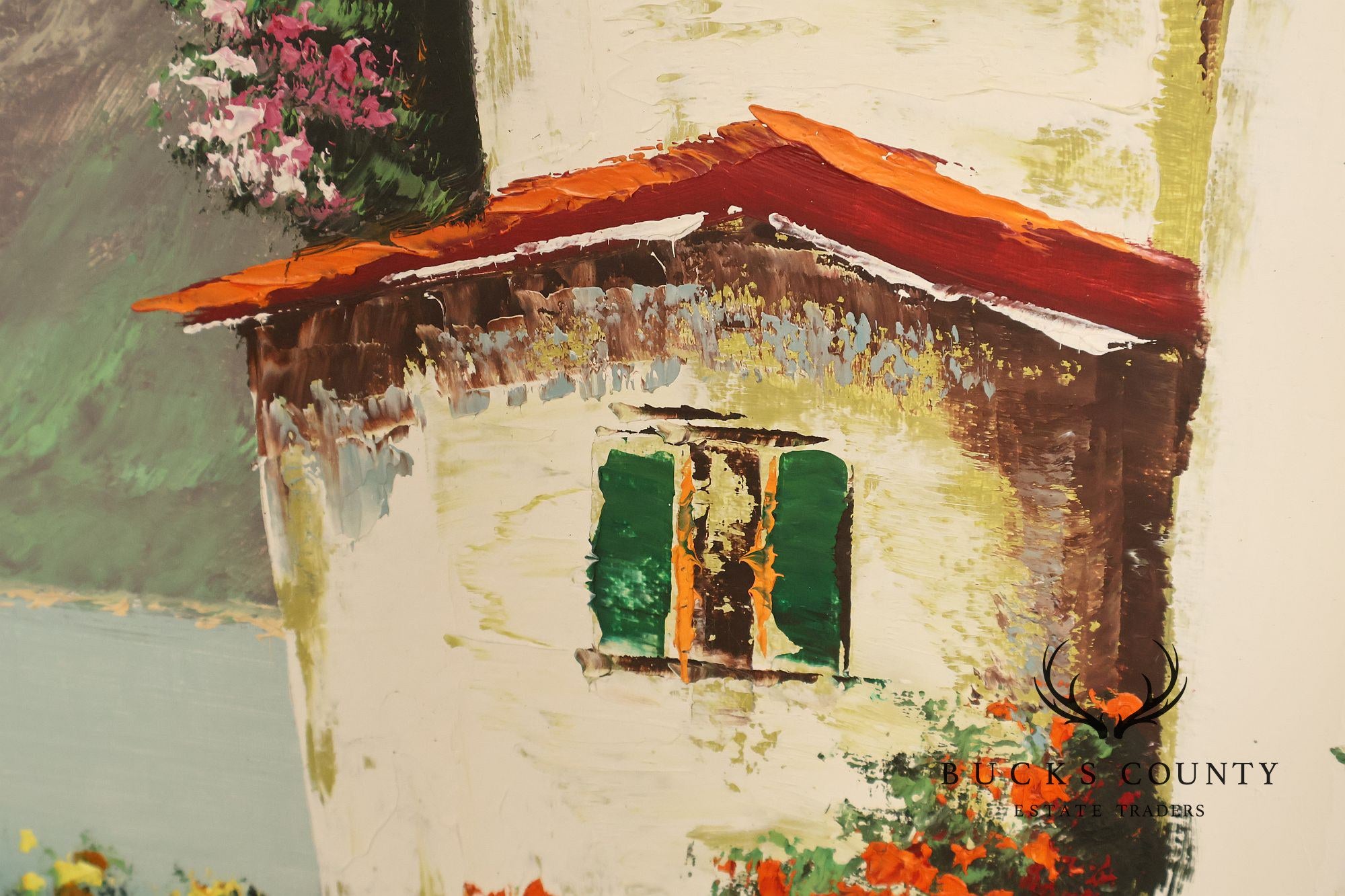 Artist Signed Mediterranean Landscape Oil Painting