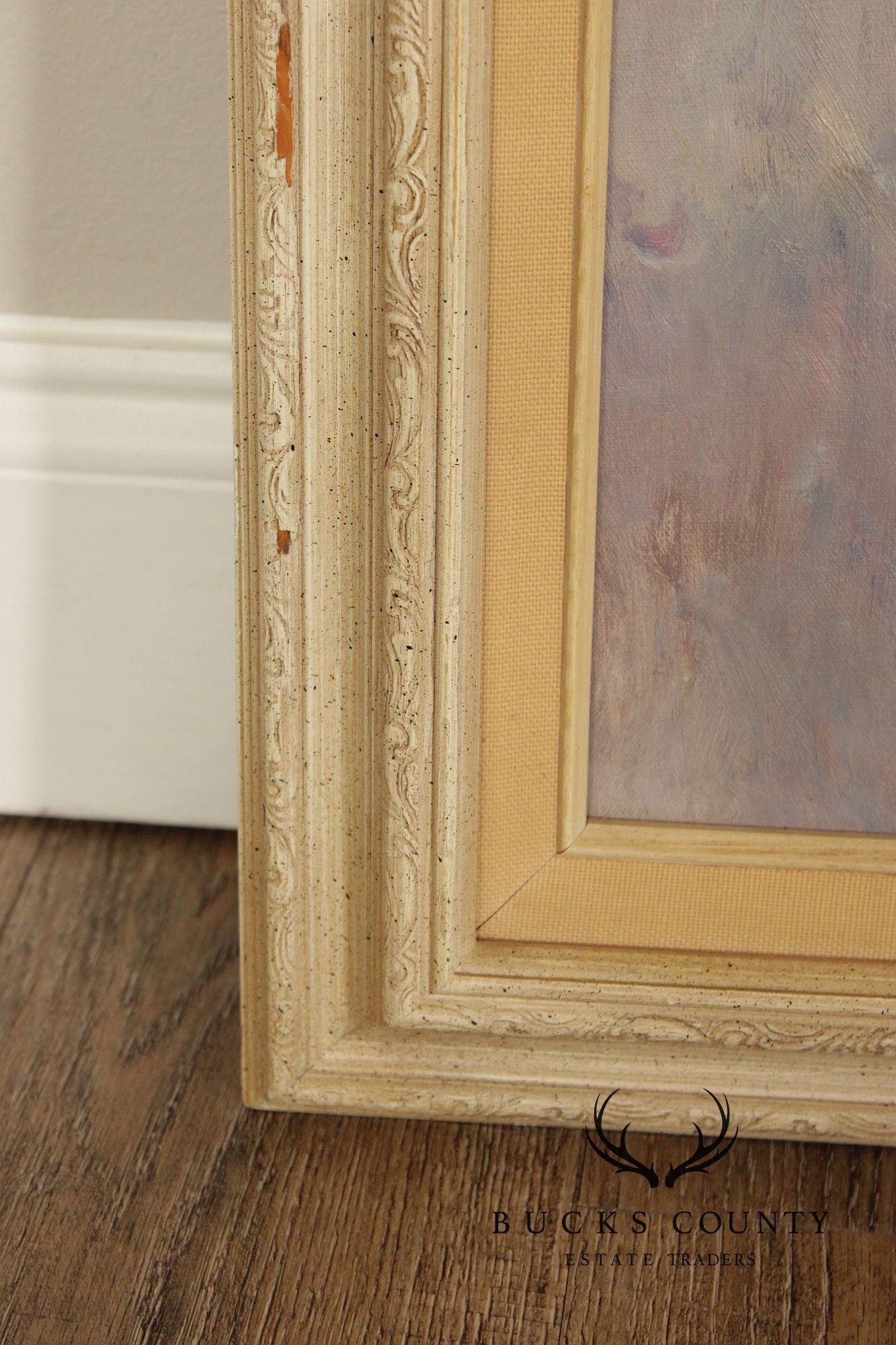 Rino Viana Framed Oil Painting Seated Ballerina Figure Study
