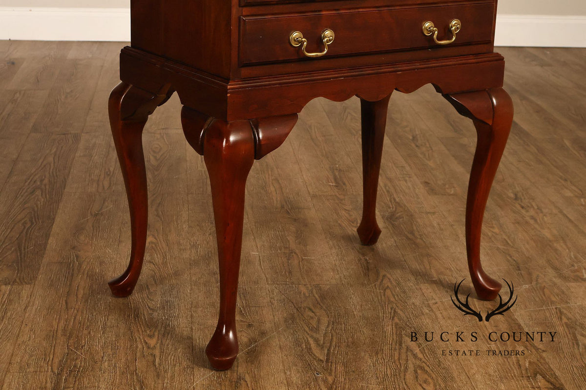 Chippendale Style Mahogany Four Drawer Silver Chest On Stand