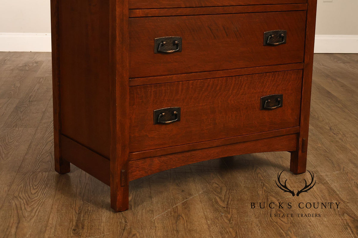 Stickley Mission Collection Pair Of Oak Three-Drawer Chests