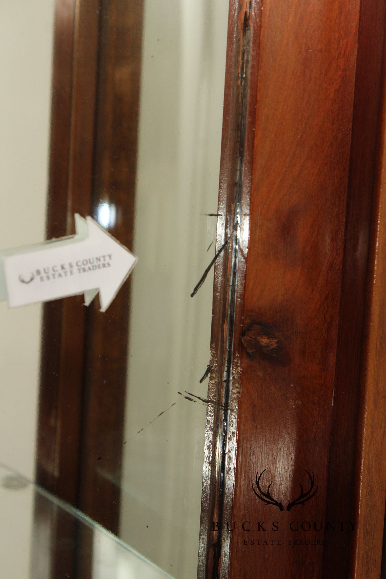 Antique French Louis XVI Style Burl Walnut Marble Top Buffet Hutch