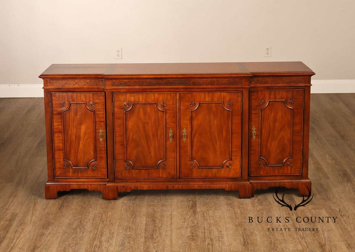 Century Furniture Georgian Style Mahogany Four-Door Buffet Sideboard