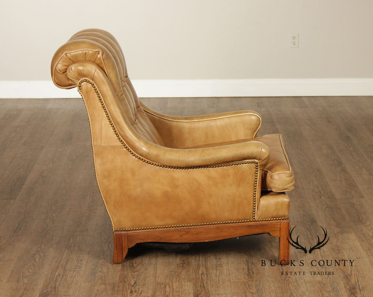 Thomasville Vintage Tufted Leather Armchair
