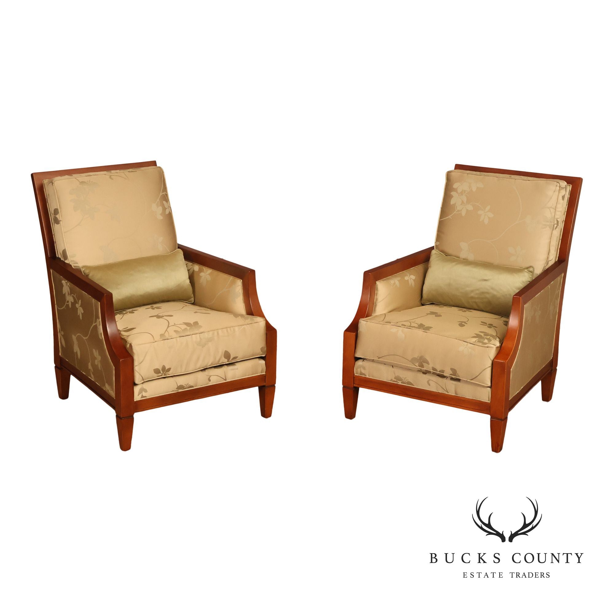 Thomasville Contemporary Pair of Lounge Armchairs