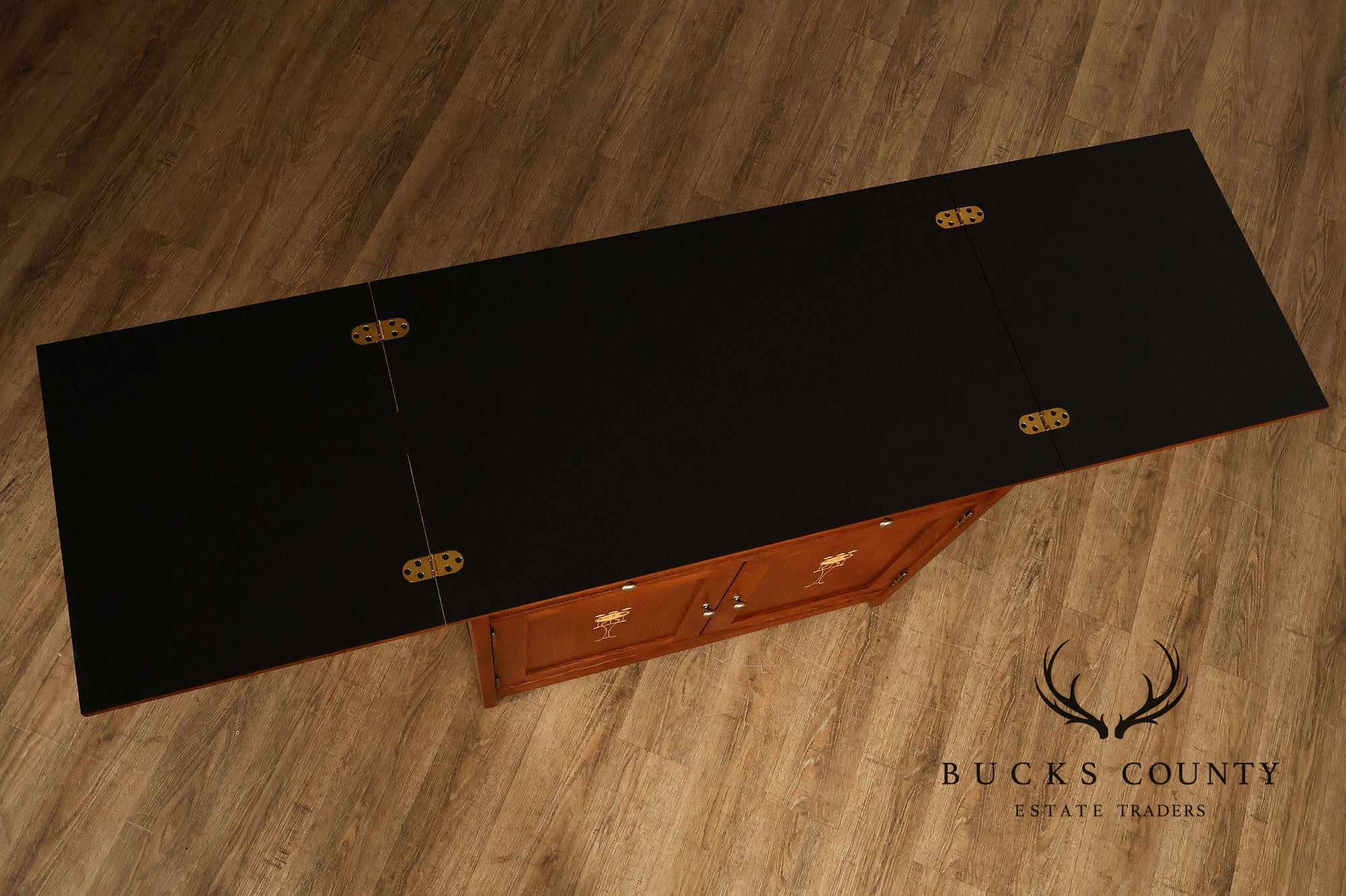 Stickley Mission Collection Oak Harvey Ellis Inlaid Server