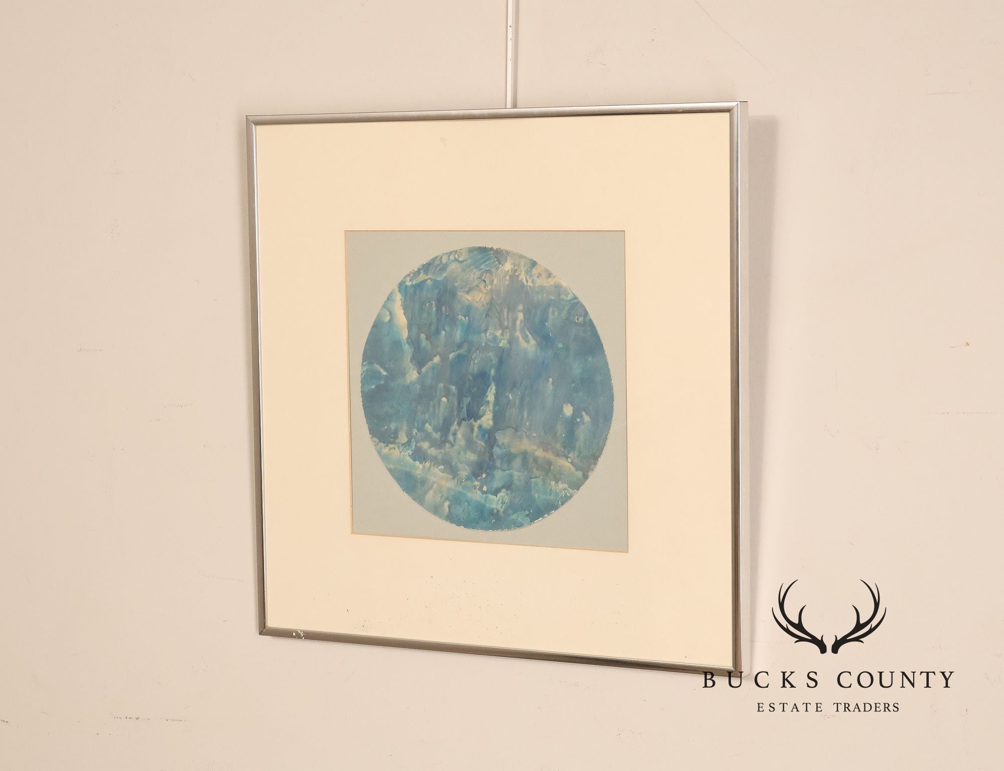 Suzanne Marinell Melted Wax Painting, 'The North Wind and The Ice Maiden'