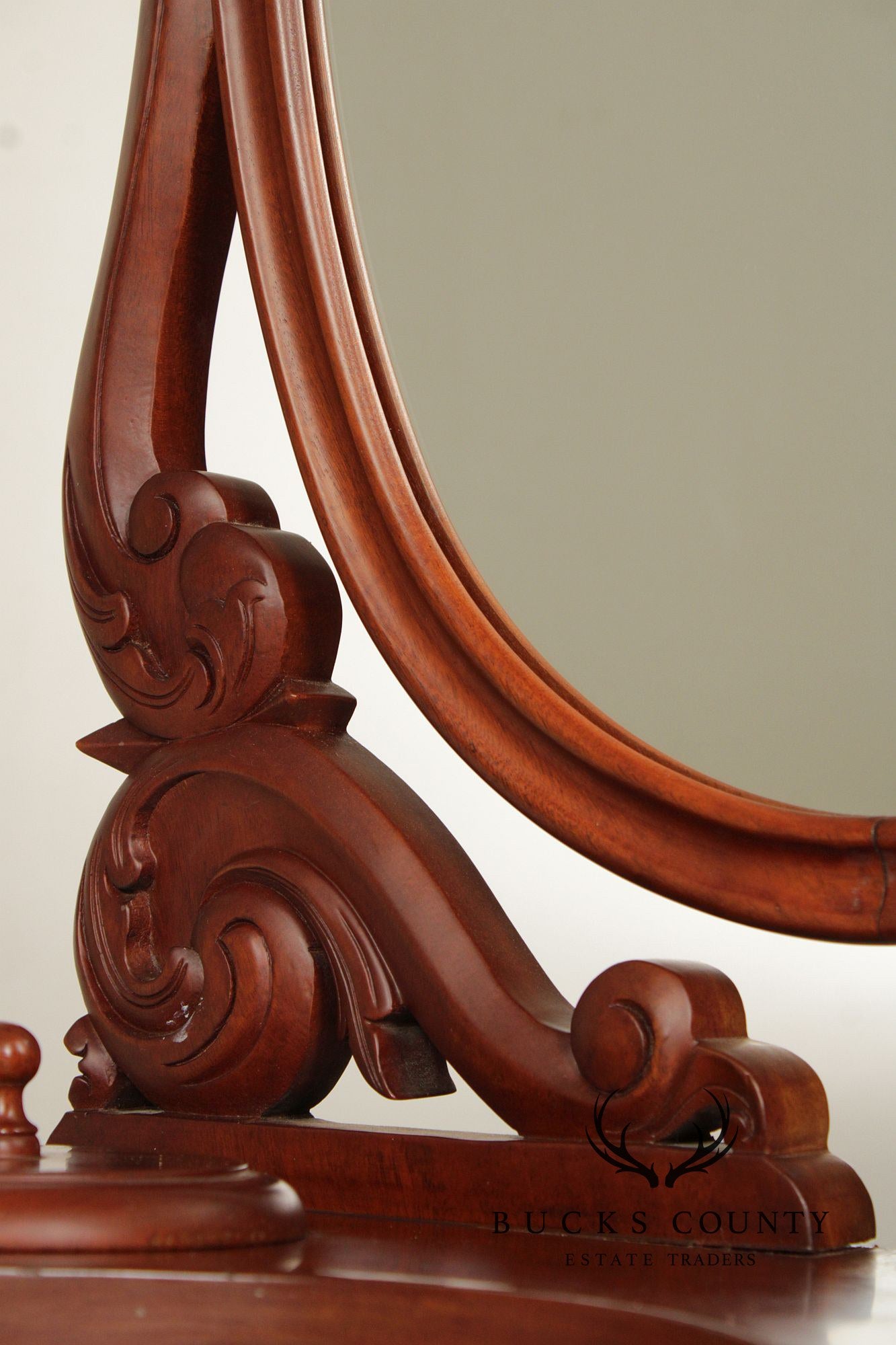 Victorian Style Vintage Mahogany Dresser Mirror