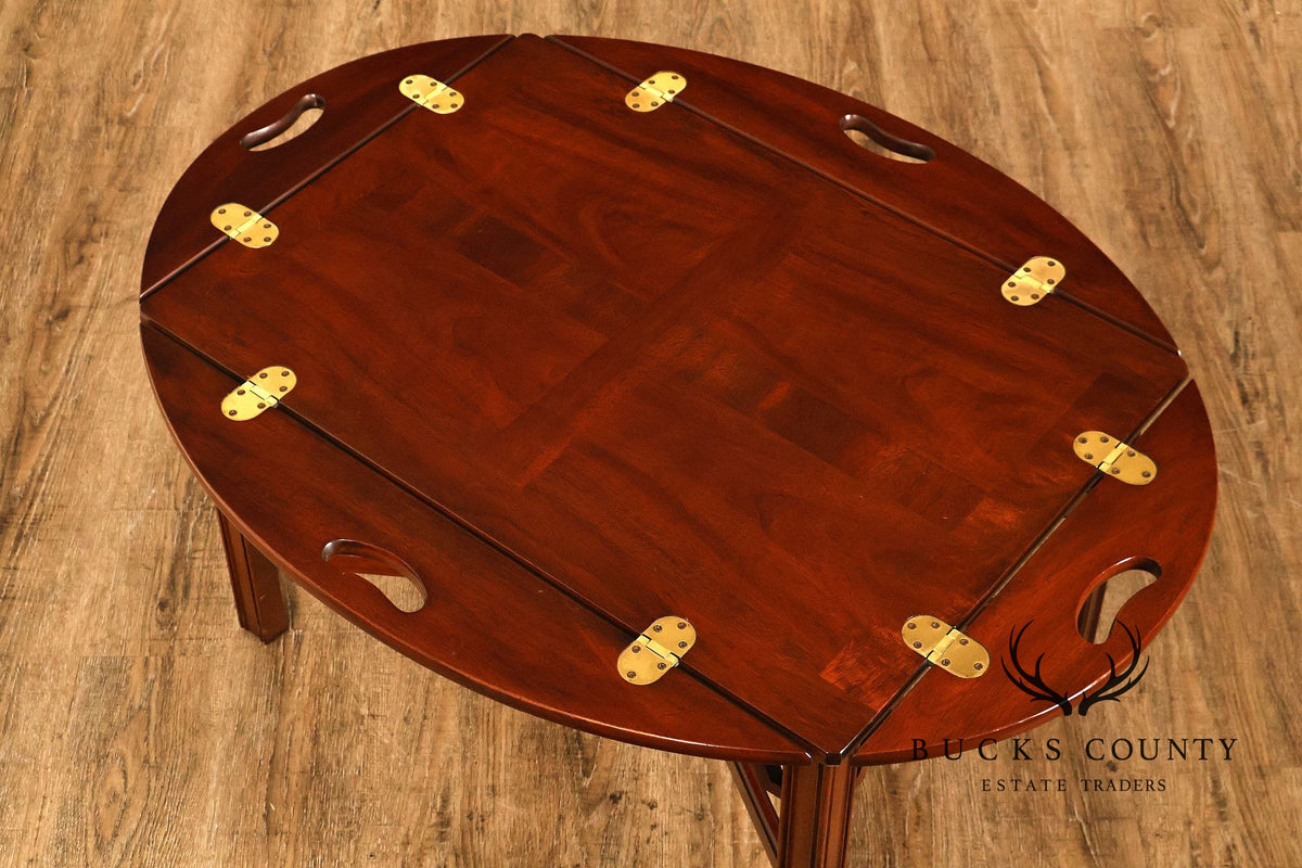 Chippendale Style Mahogany Butler's Tray Coffee Table