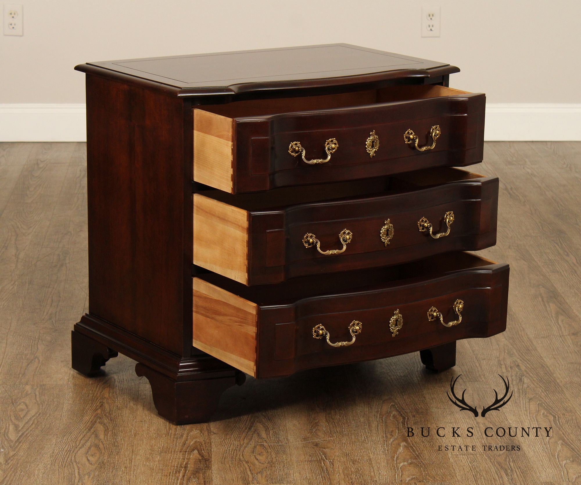 Century Cardella Collection Pair of Cherry Bedside Chests Nightstands