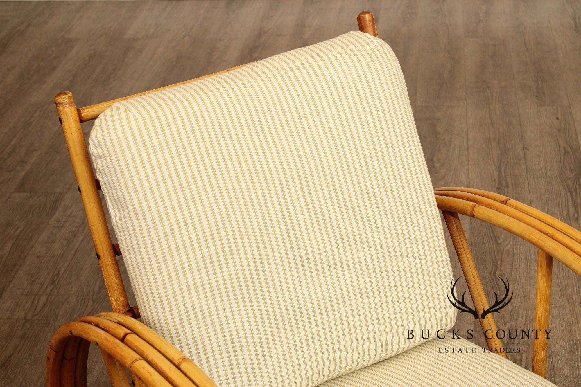 Vintage Bent Bamboo Lounge Armchair