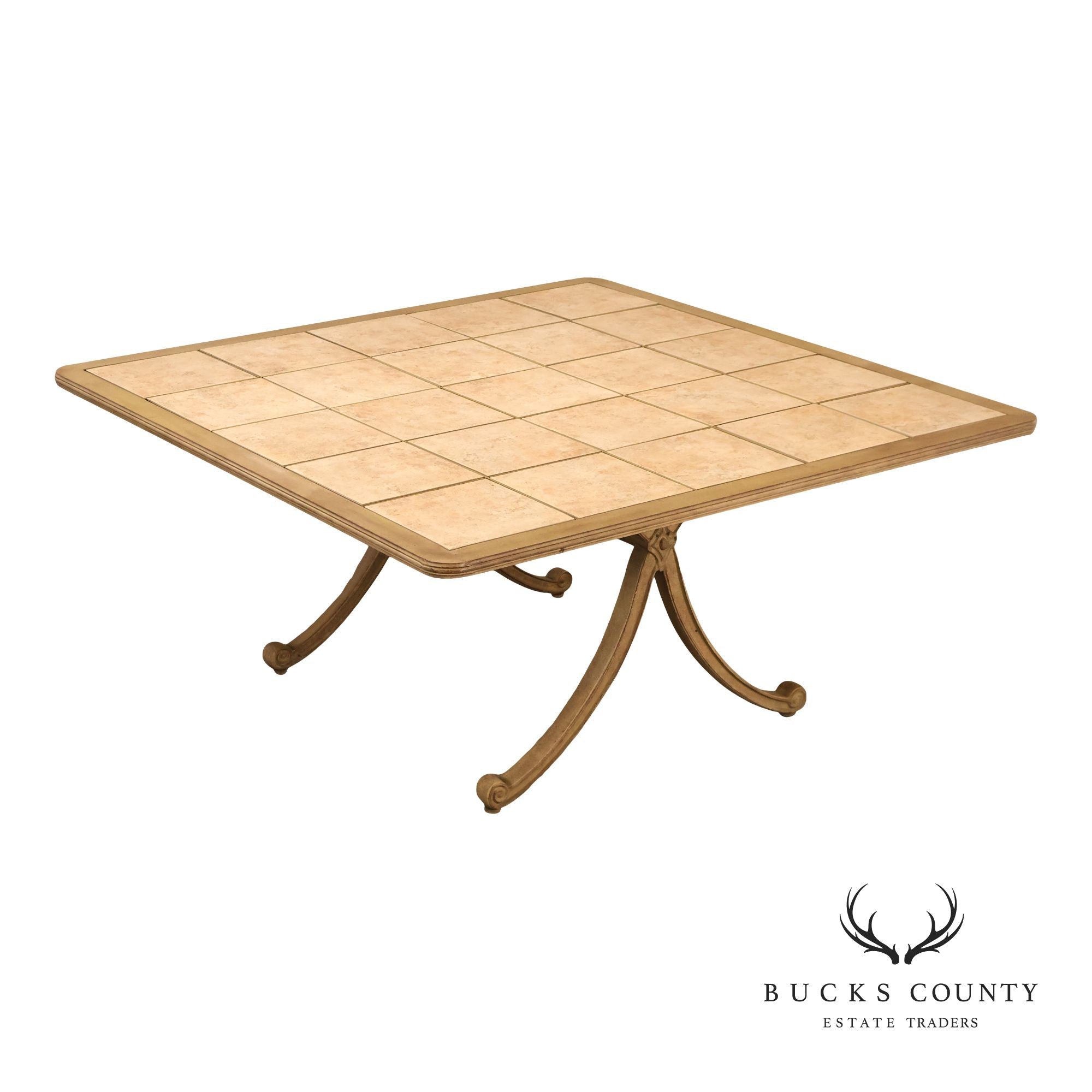 Woodard 'Landgrave' Outdoor Patio Tile-Top Dining Table
